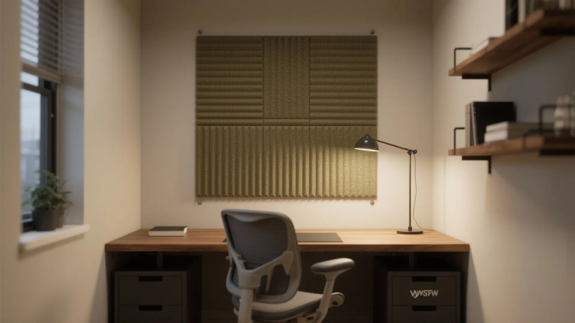 Acoustic fabric-wrapped patch for warm sound and texture