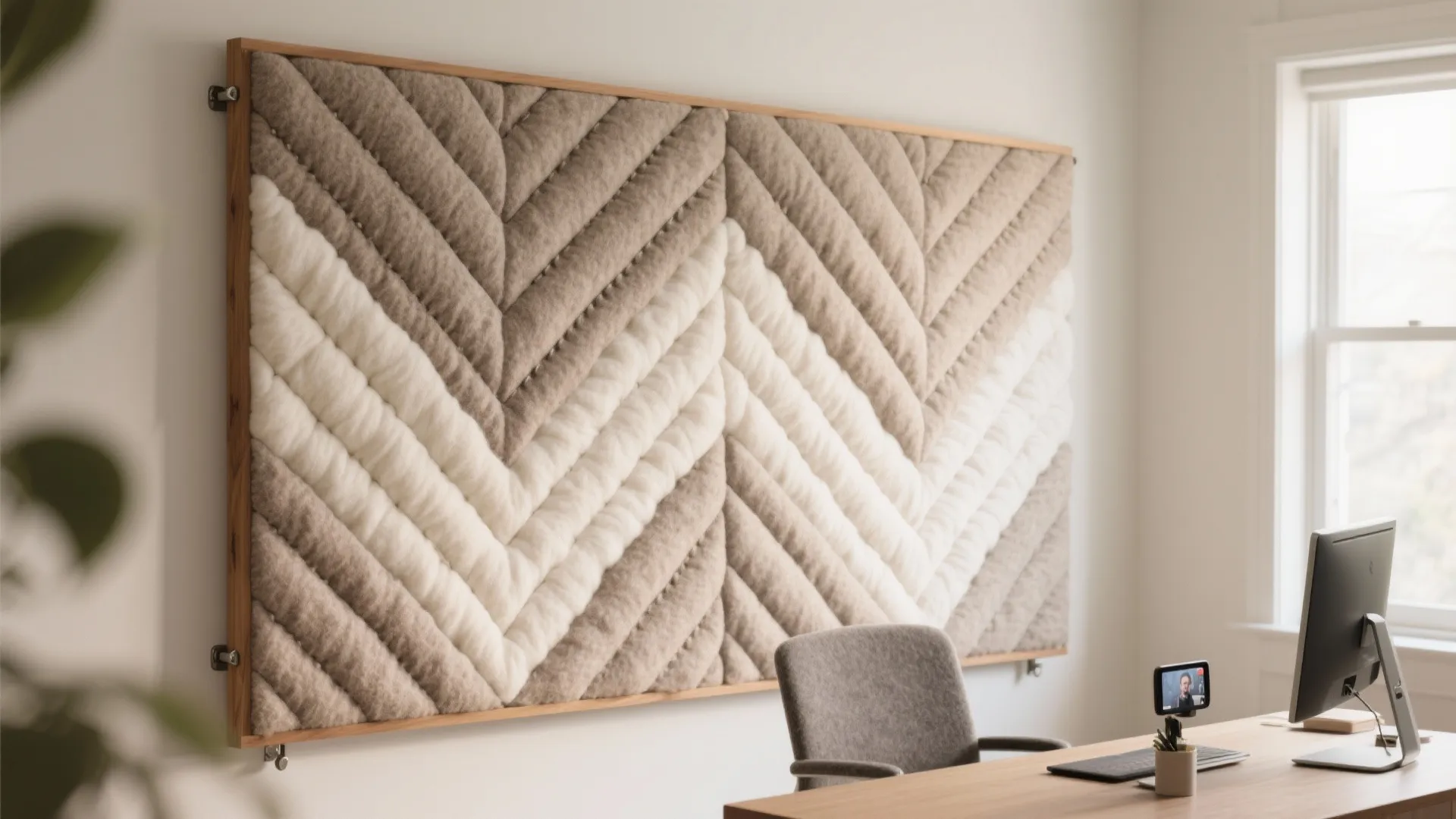 Quilted Acoustic Panel Art for Sound and Warmth