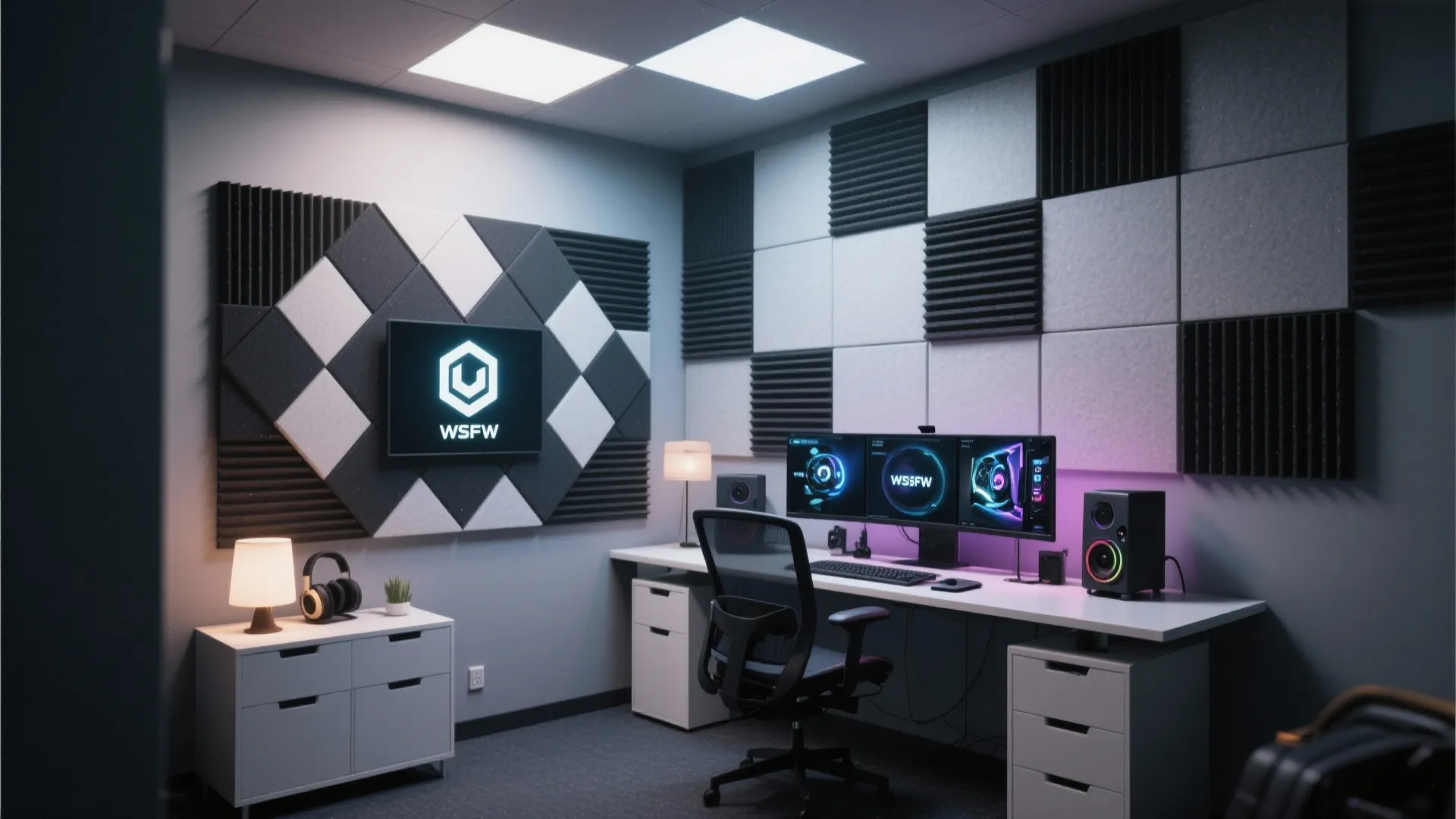 3. Acoustic Wall Panels as Decor