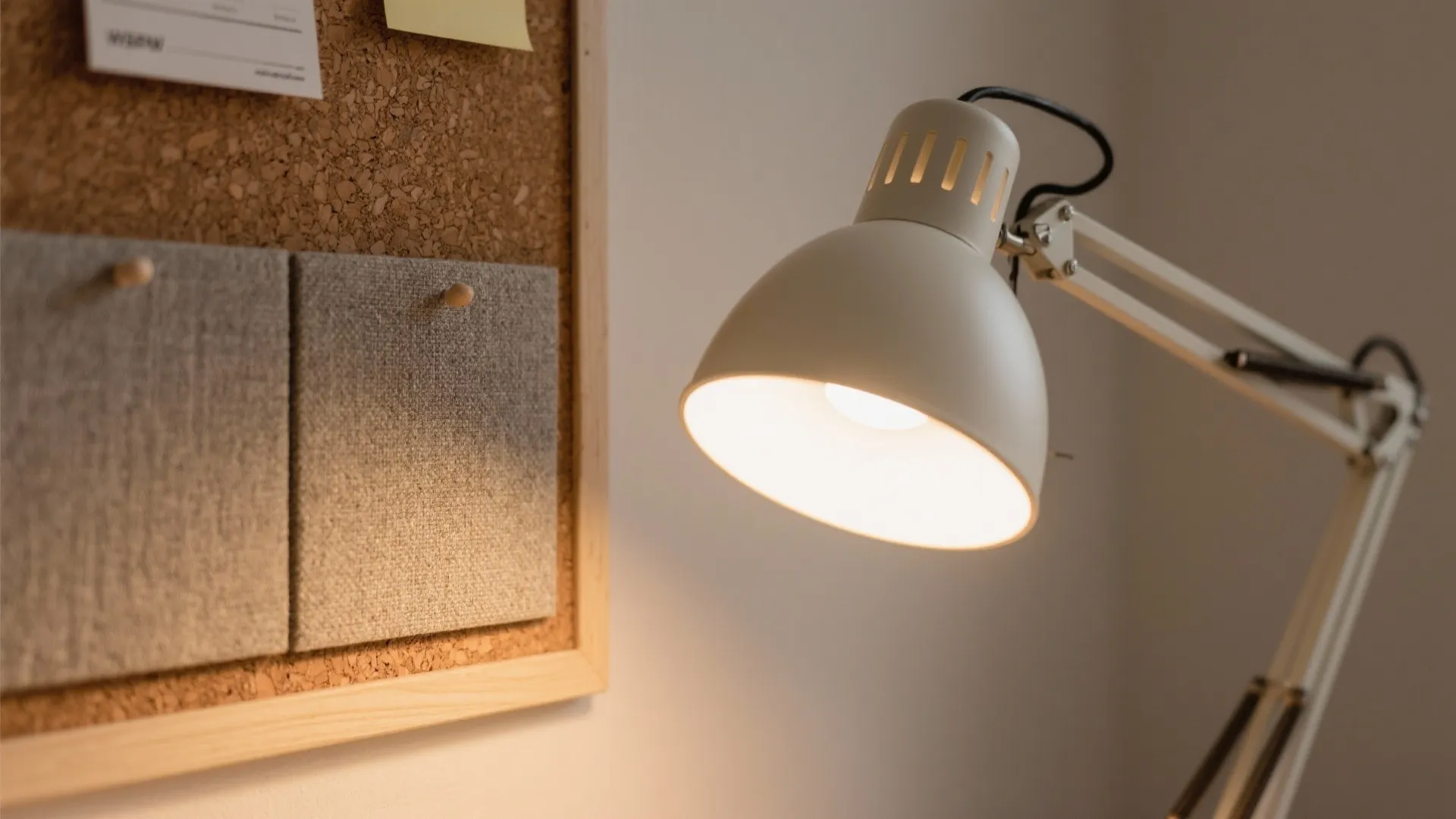 Acoustic panels and soft lighting