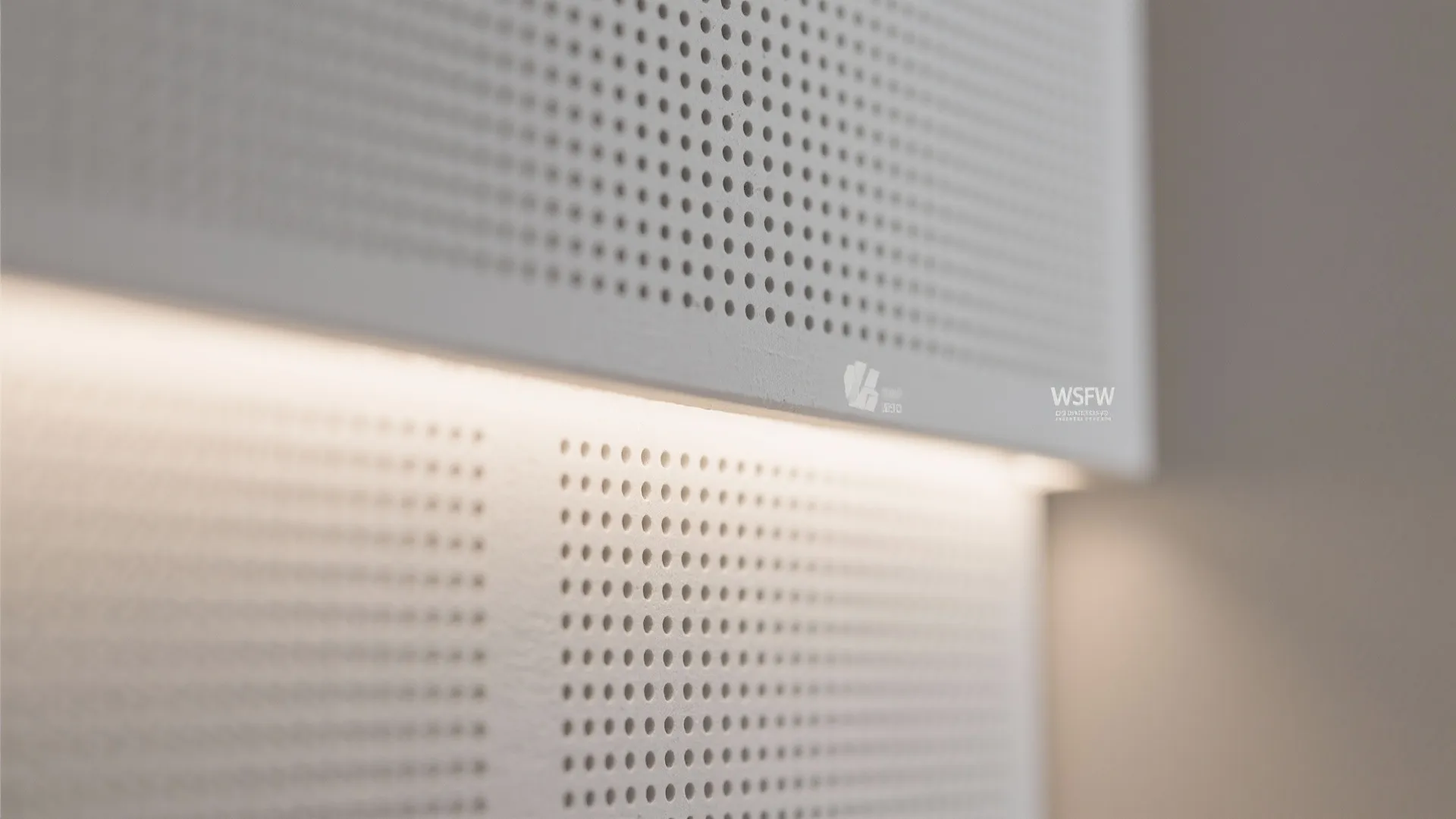 Acoustic Gypsum Panels with Textured Bands