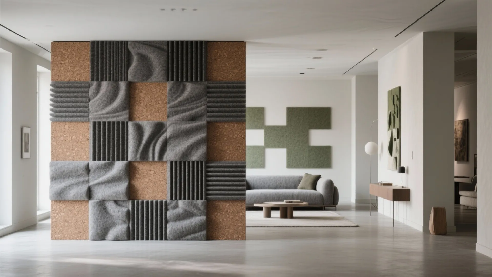 Acoustic and Artful Partitions: Felt, Cork, and 3D Panels