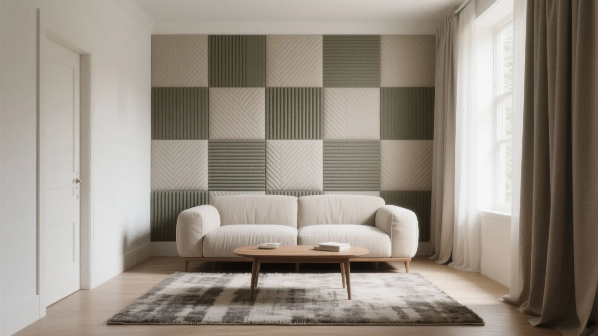 Acoustic fabric wall coverings to quiet small spaces