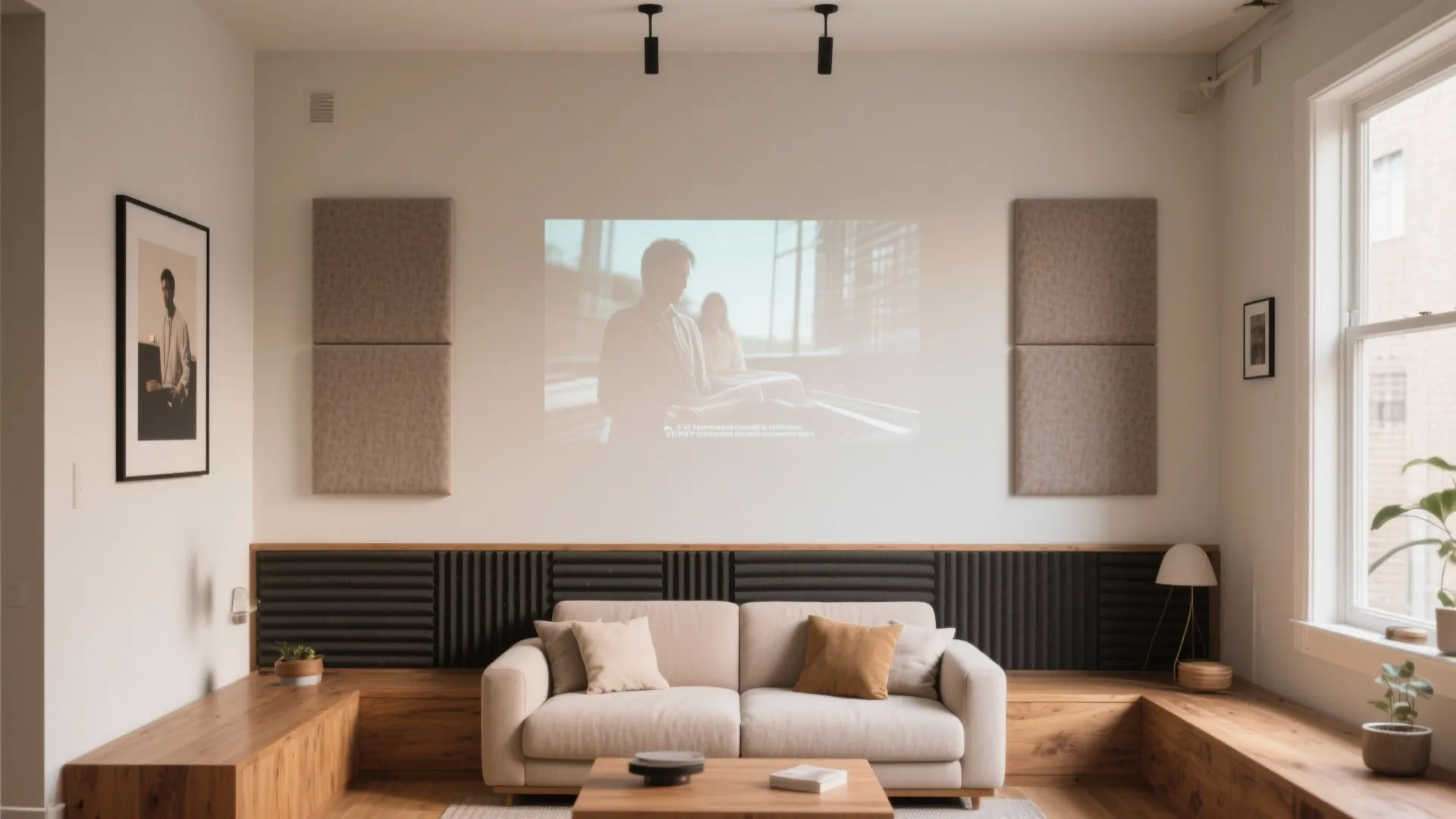 3) Acoustic wall panels that double as decor