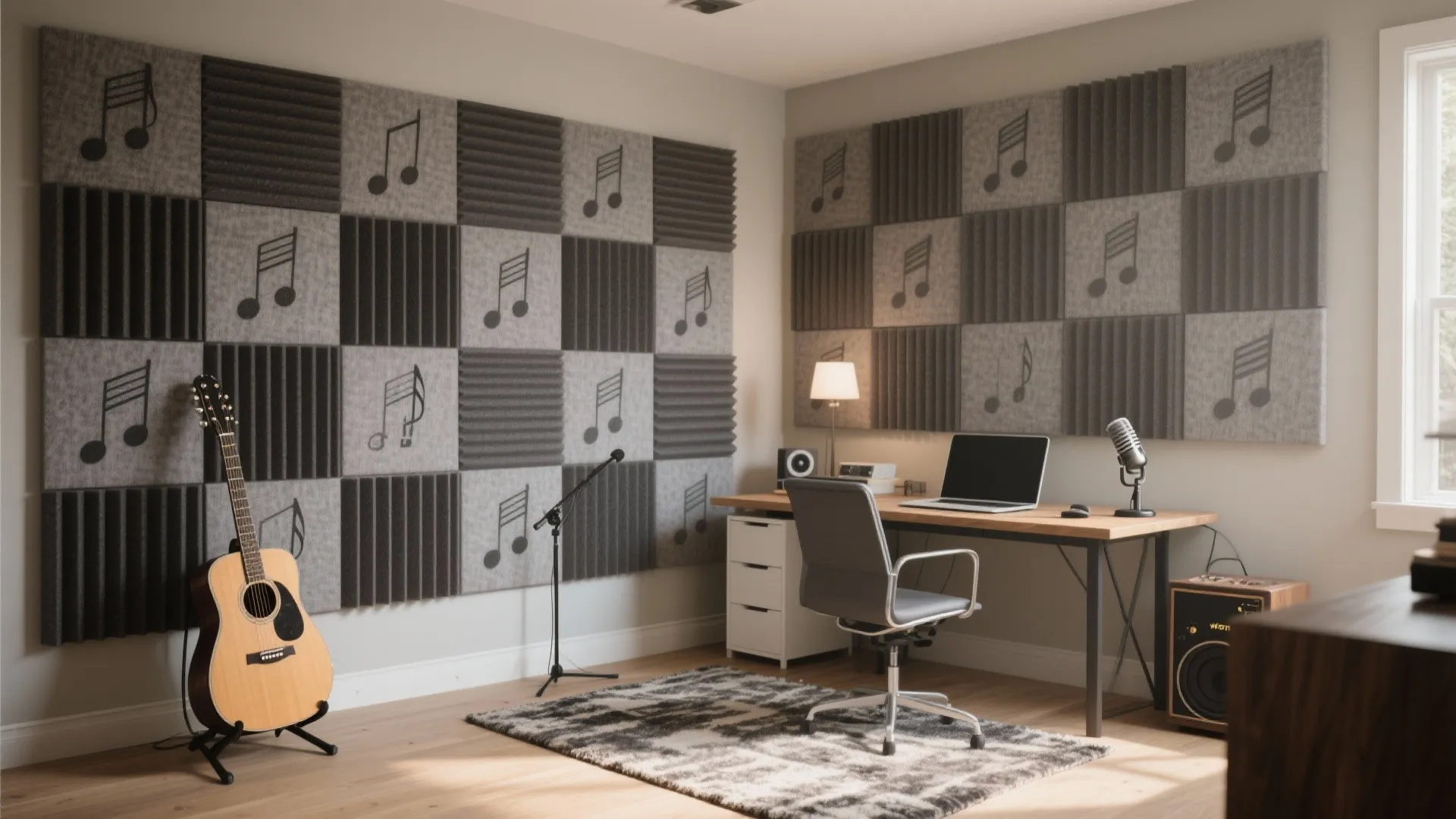 3) Acoustic Graphic Panels for Music Rooms and Home Offices