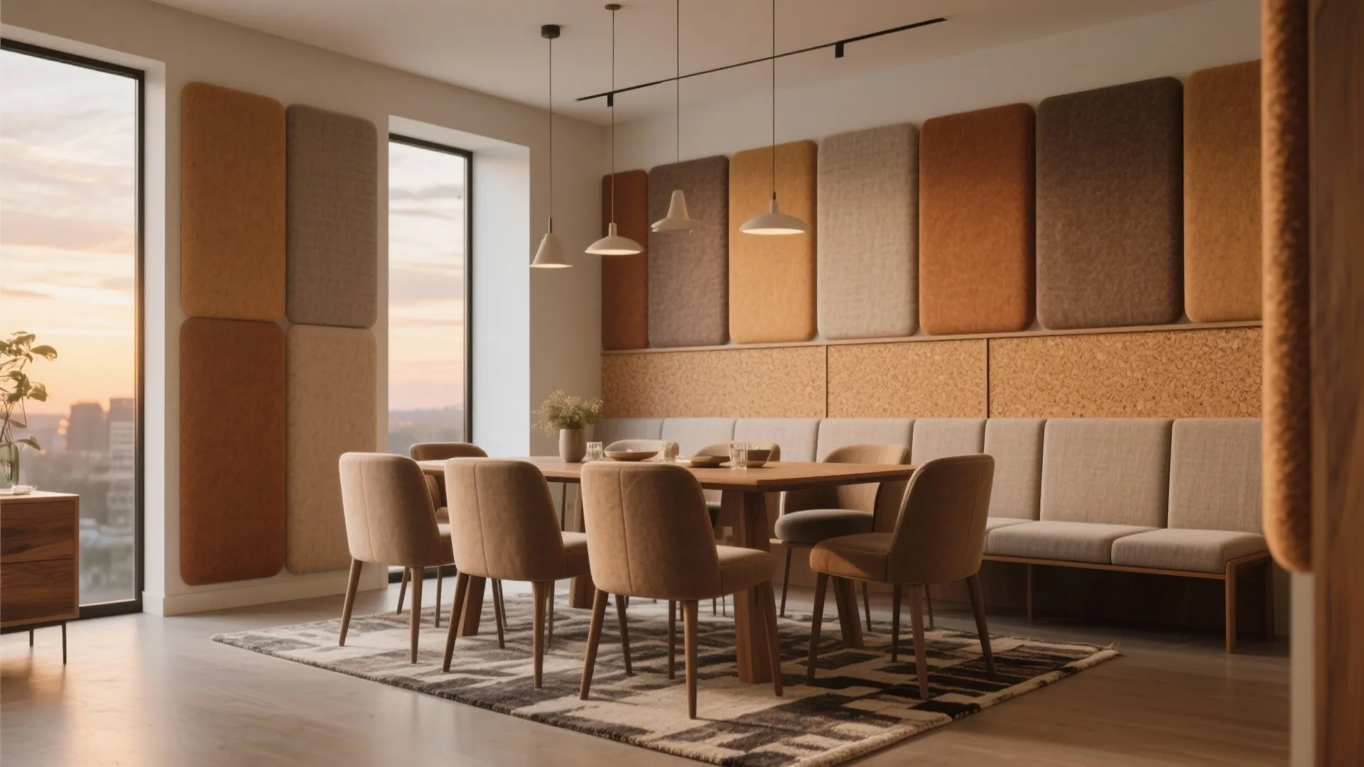 Acoustic partitions for calmer meals