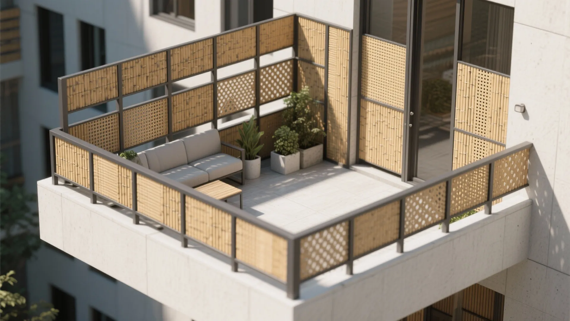 Modular Acoustic Bamboo Screens for Urban Noise