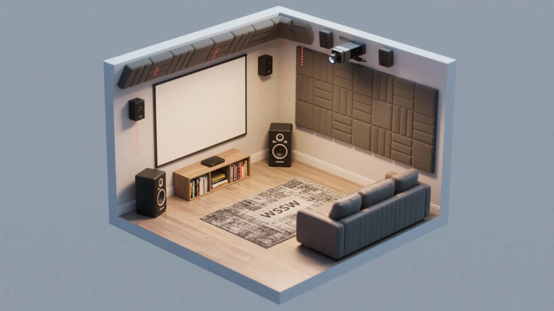 3. Treat sound with panels and smart speaker choices