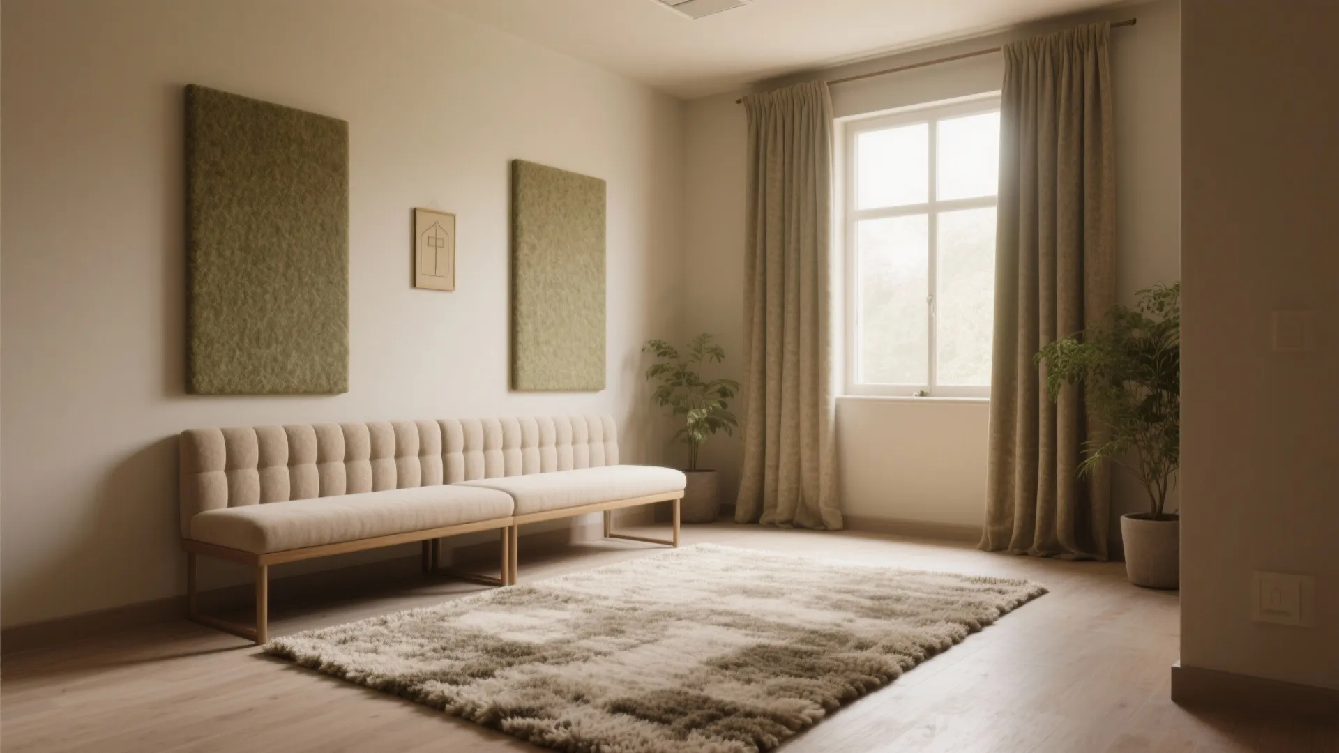 Acoustic calm with soft materials