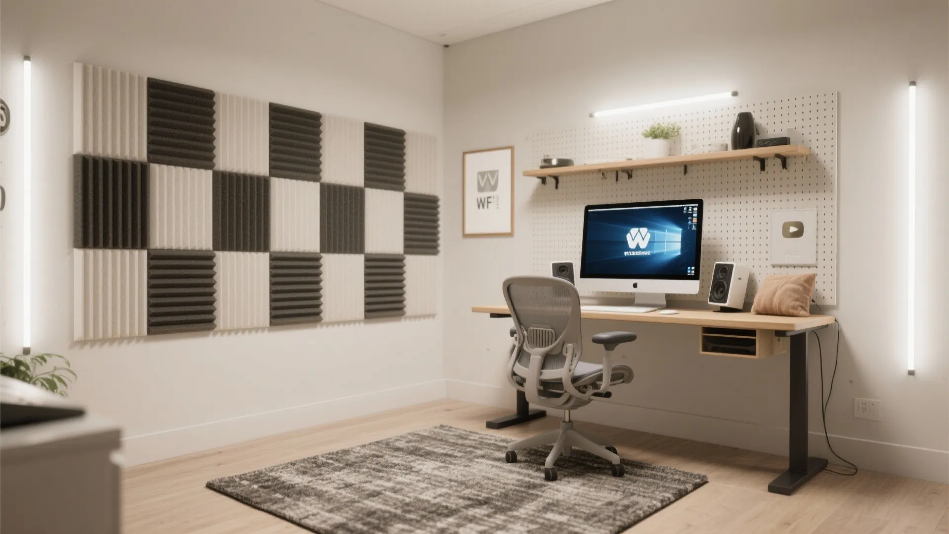 Acoustic Panels + Rug Layering for Sound Control