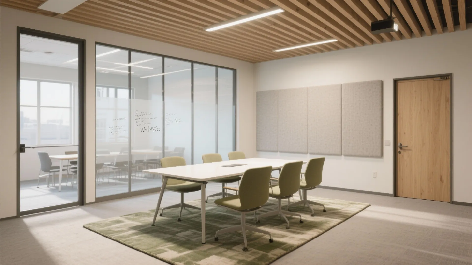 Acoustic-first shell for focus-friendly collaboration