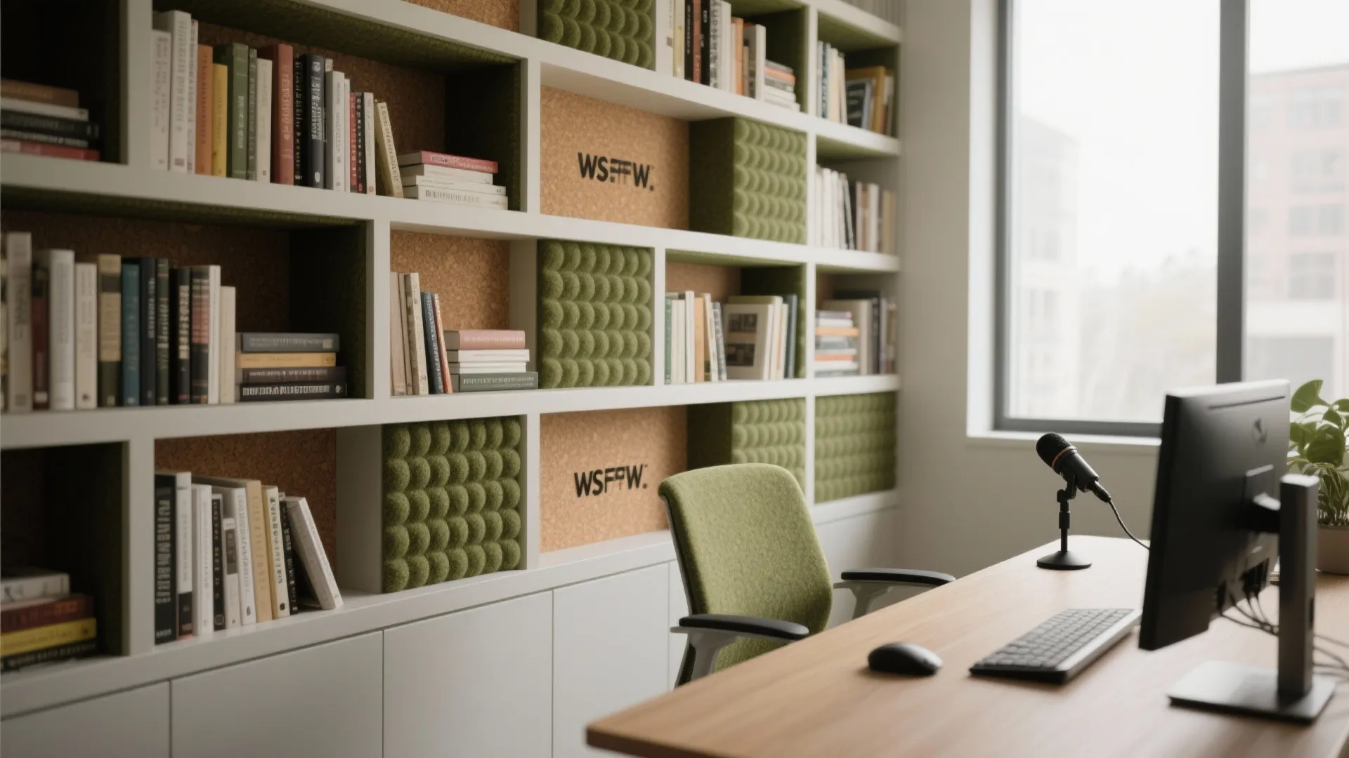 Acoustic Panels and Books as Sound Diffusers
