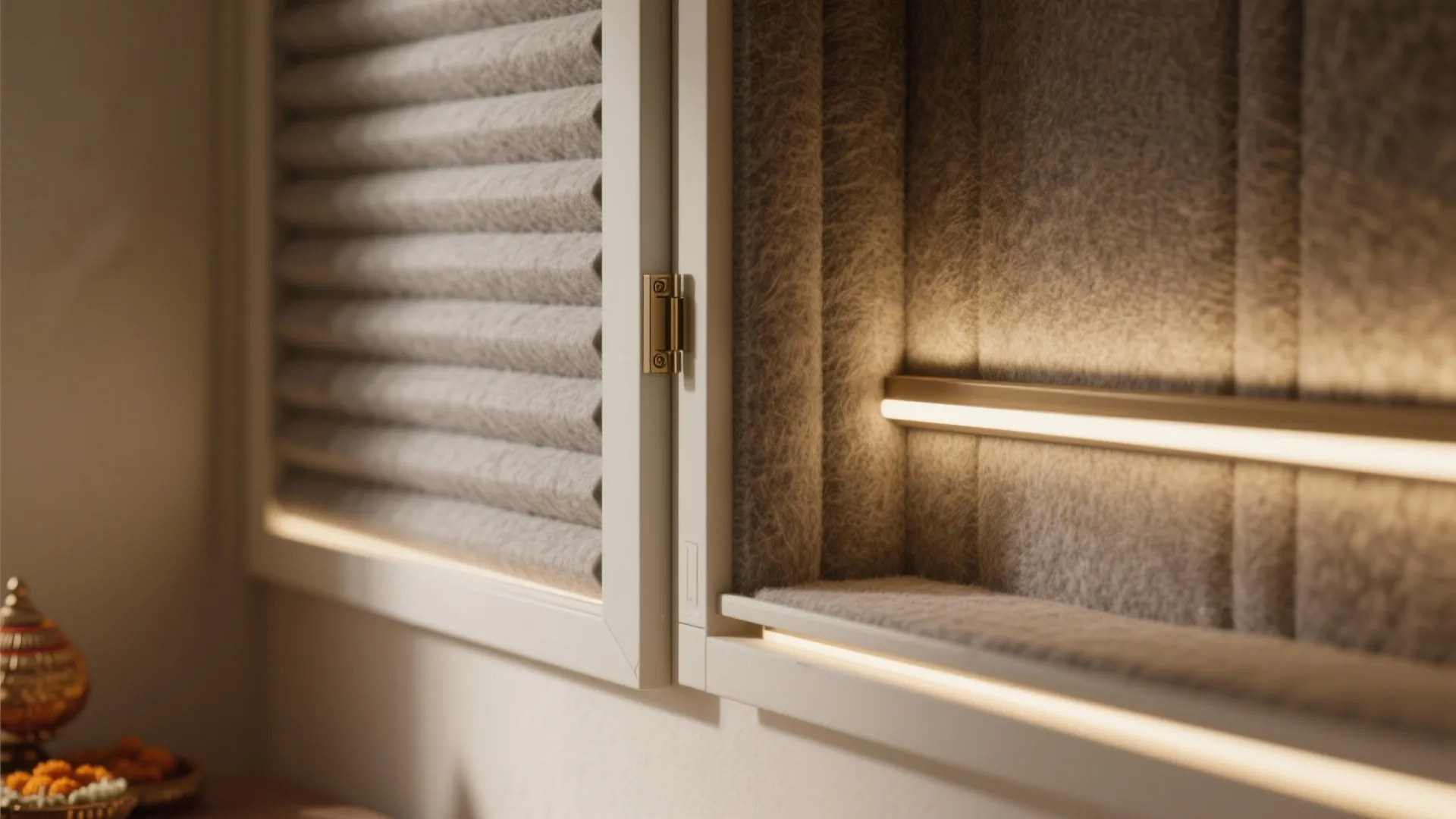 Sliding-Door Niche Pooja with Acoustic Panels