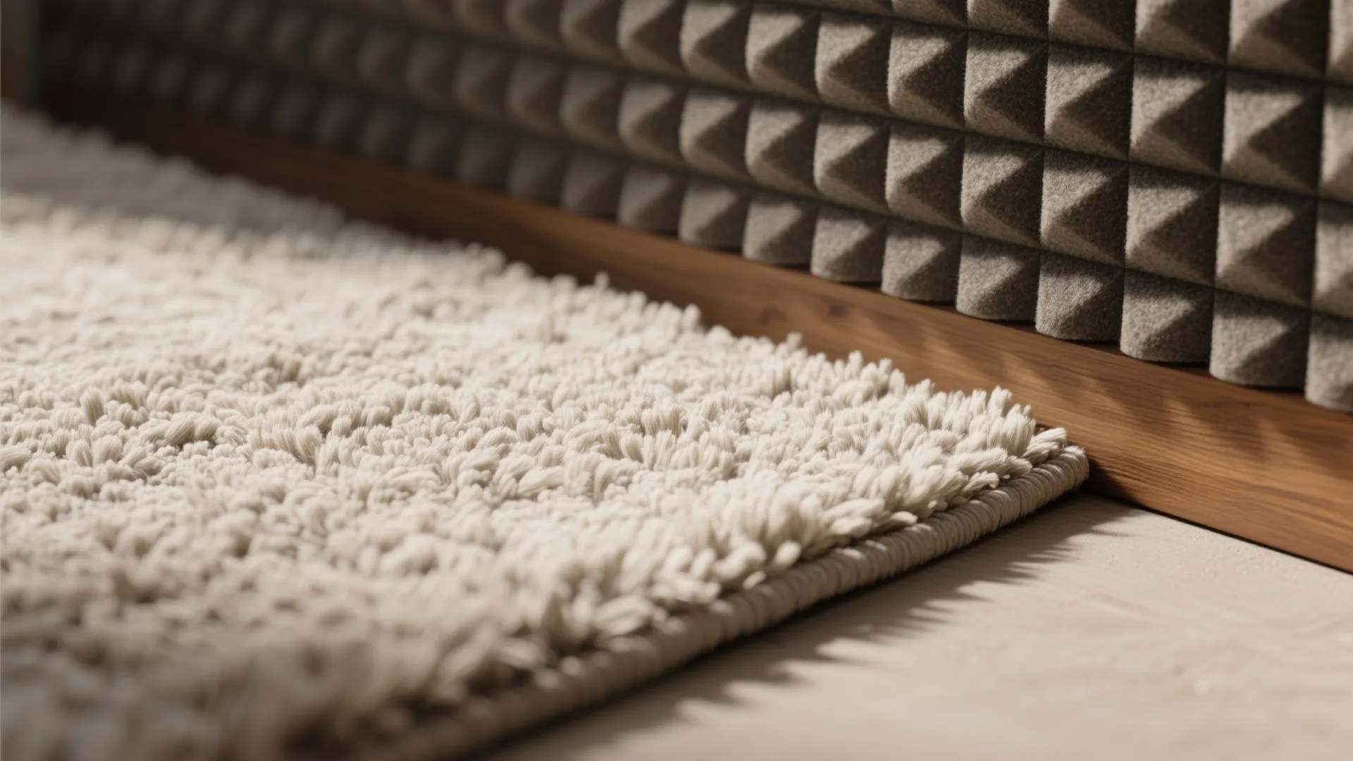 Acoustic calm with soft materials