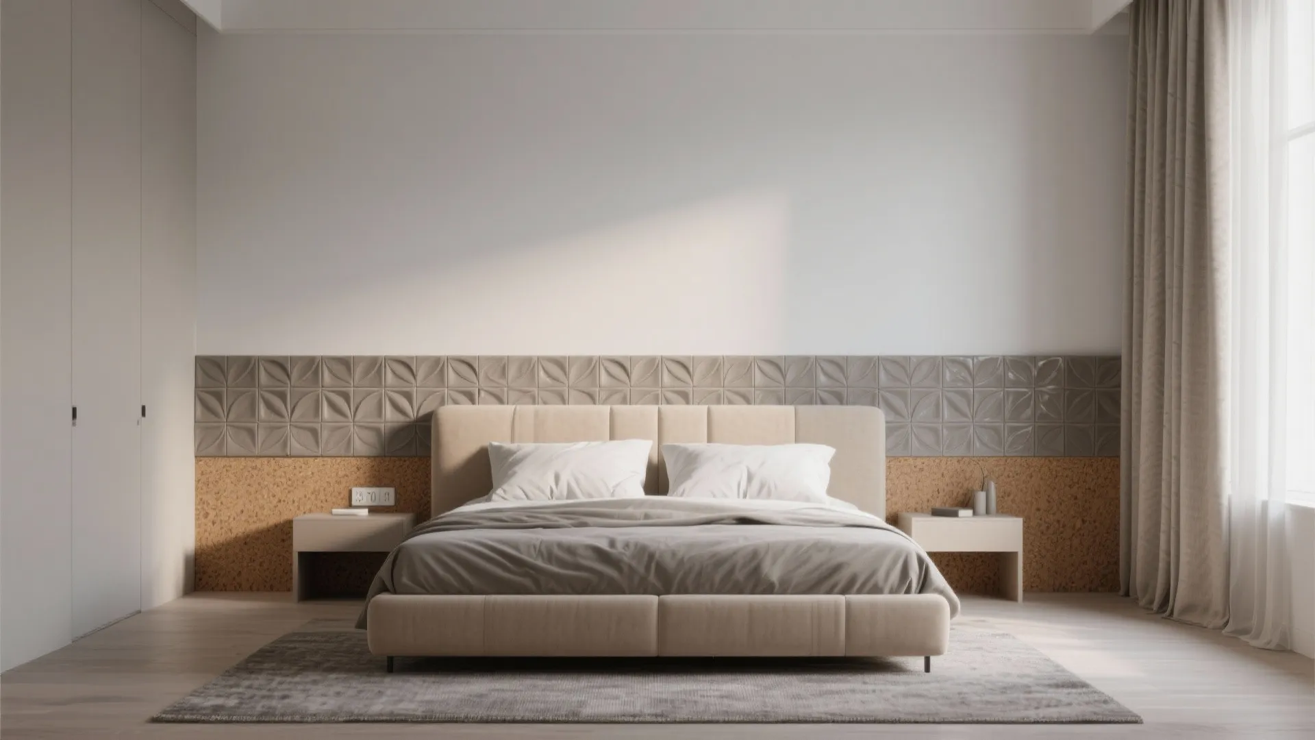 3) Acoustic ceramic or cork-composite tiles to soften sound