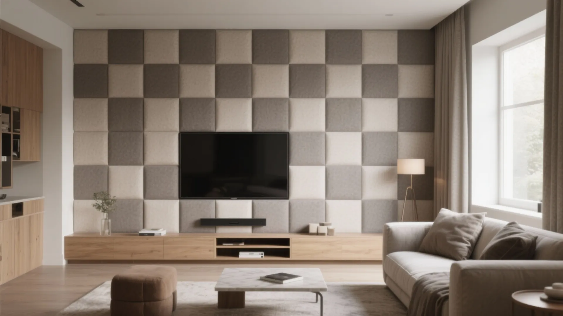 Acoustic Fabric Panels with Geometric Relief