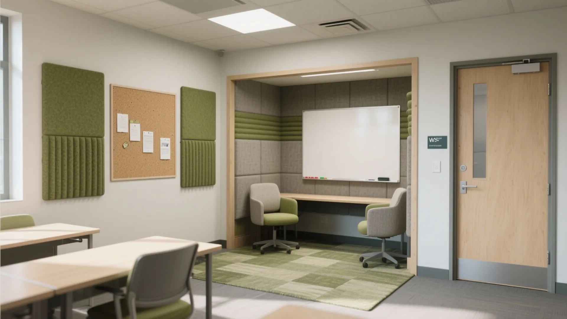 Acoustic Zoning With Mixed-Use Focus Rooms