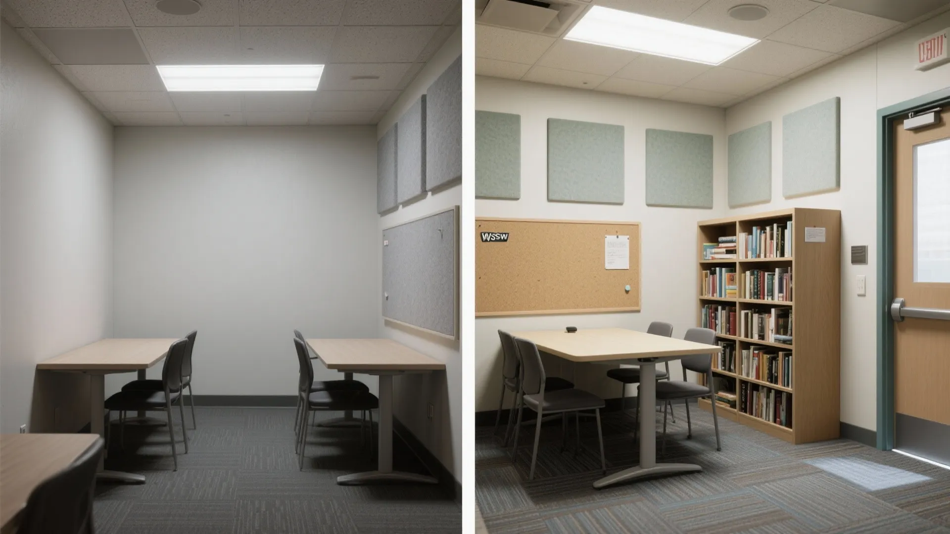 Acoustic zoning with soft materials and smart transitions