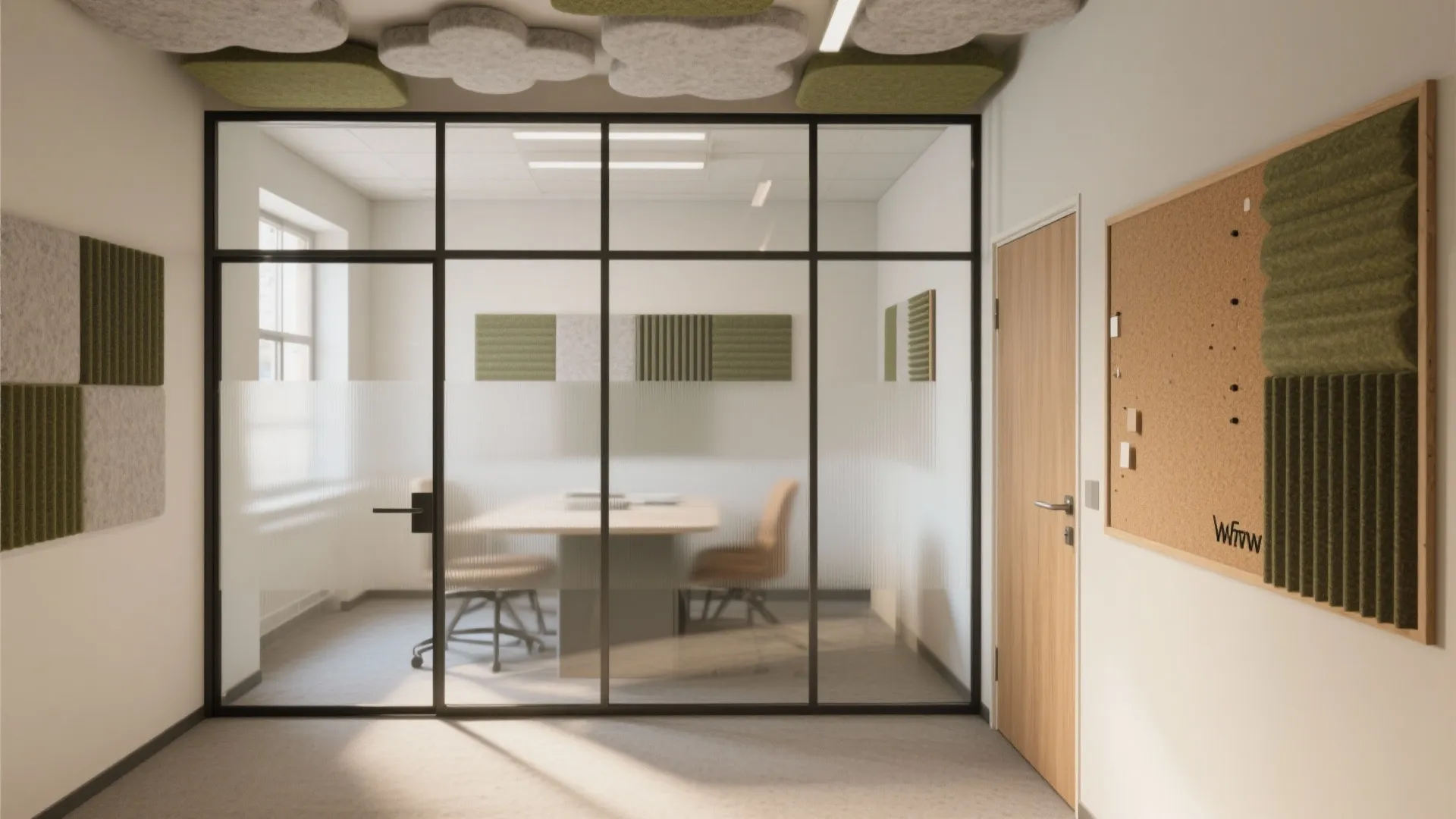 Acoustic zoning for compact study rooms