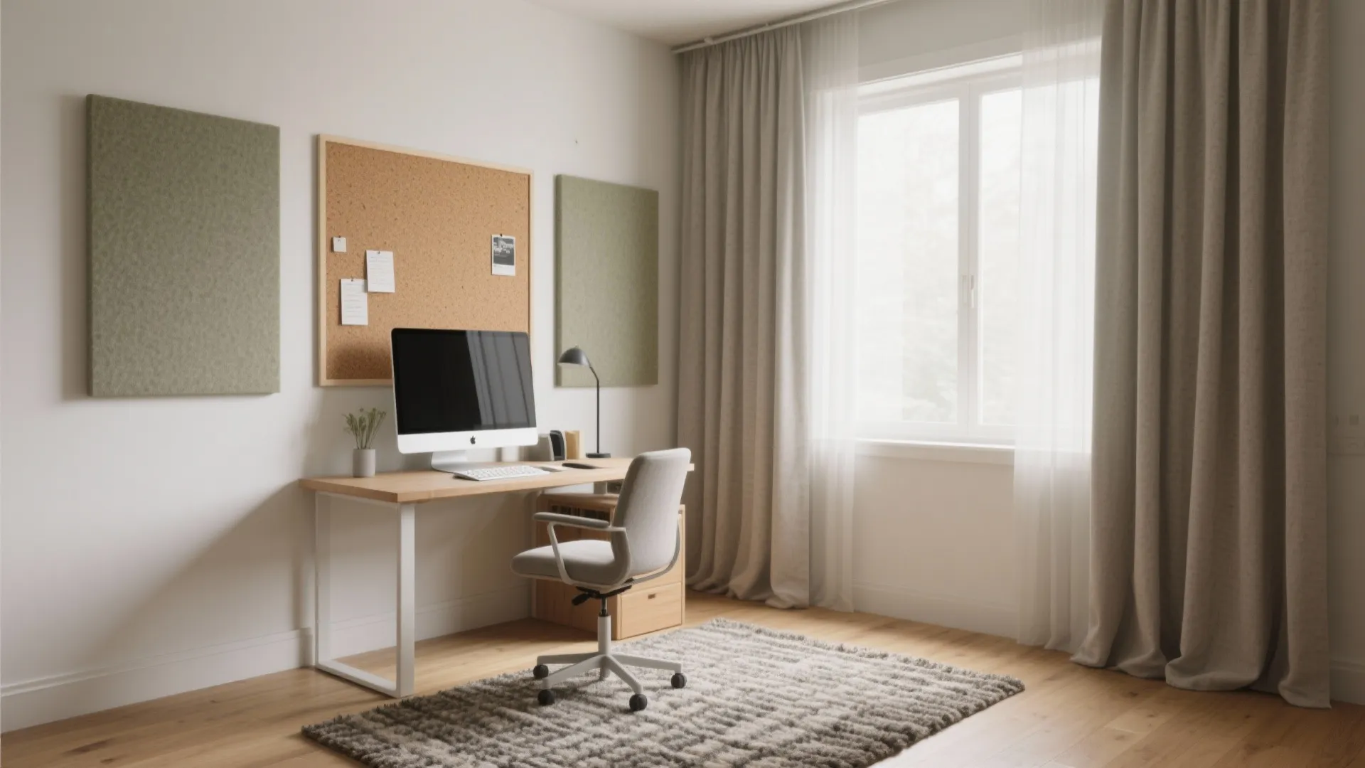 Acoustic zoning with soft surfaces