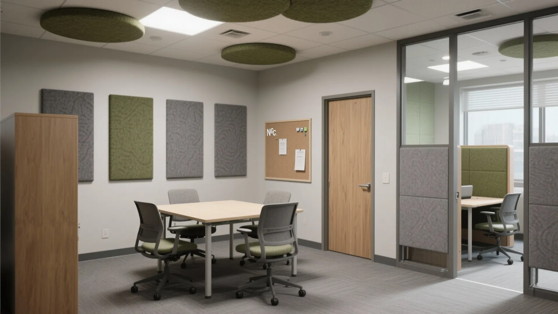 Flexible acoustic zoning for mixed-use study