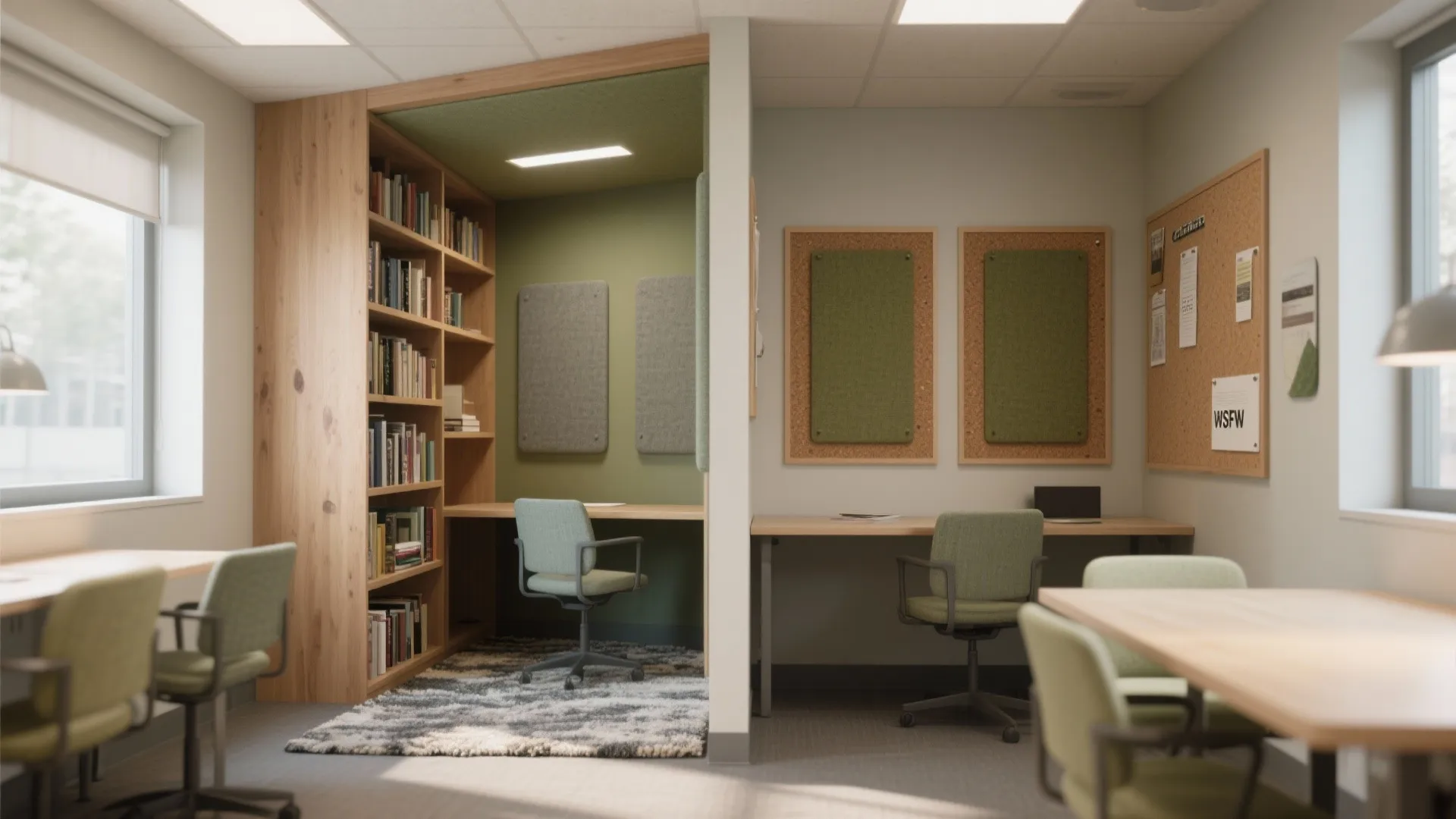 Acoustic zoning: one room, two behaviors