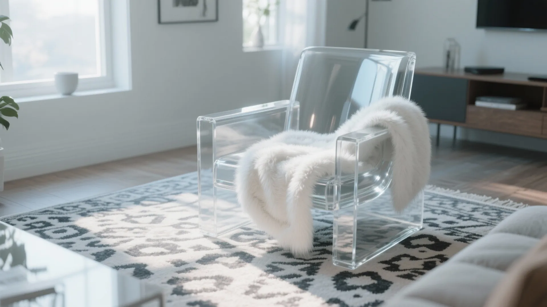 9. Transparent Acrylic Armchairs