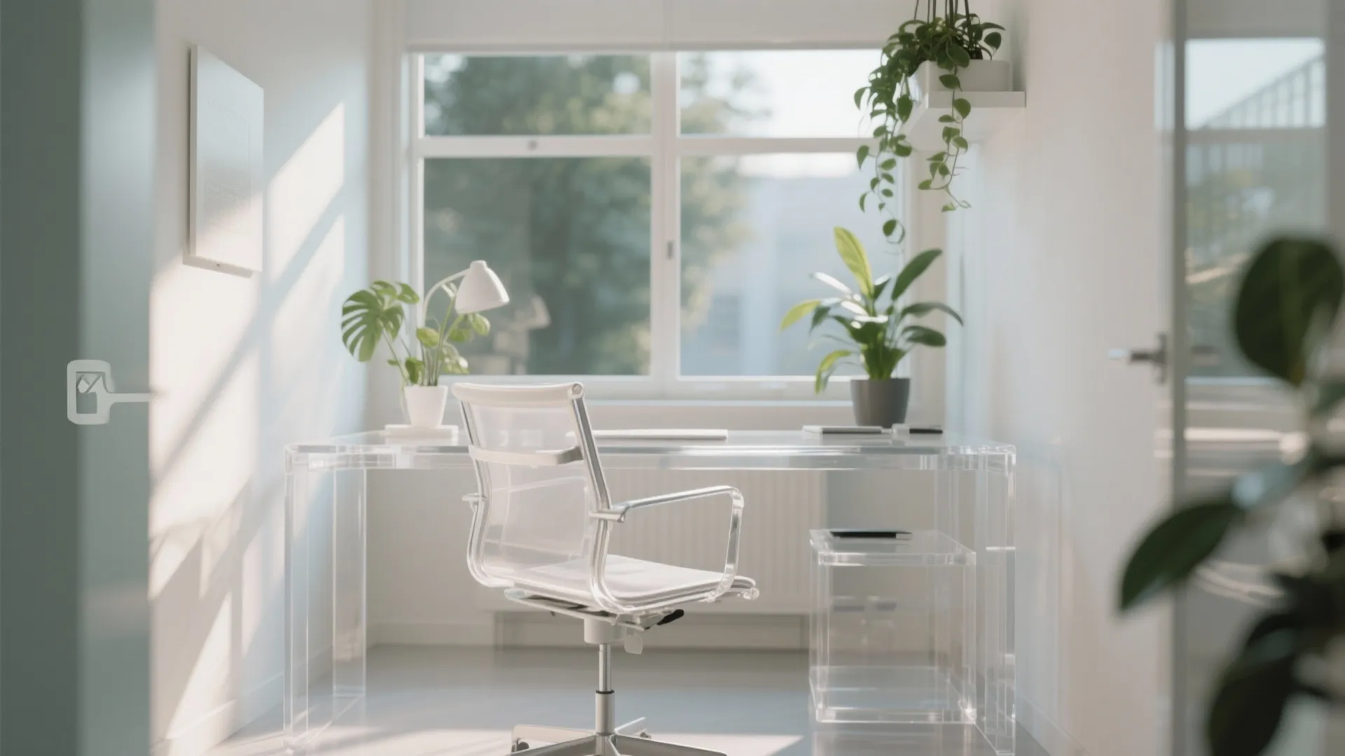 3. Glass or Acrylic Furniture