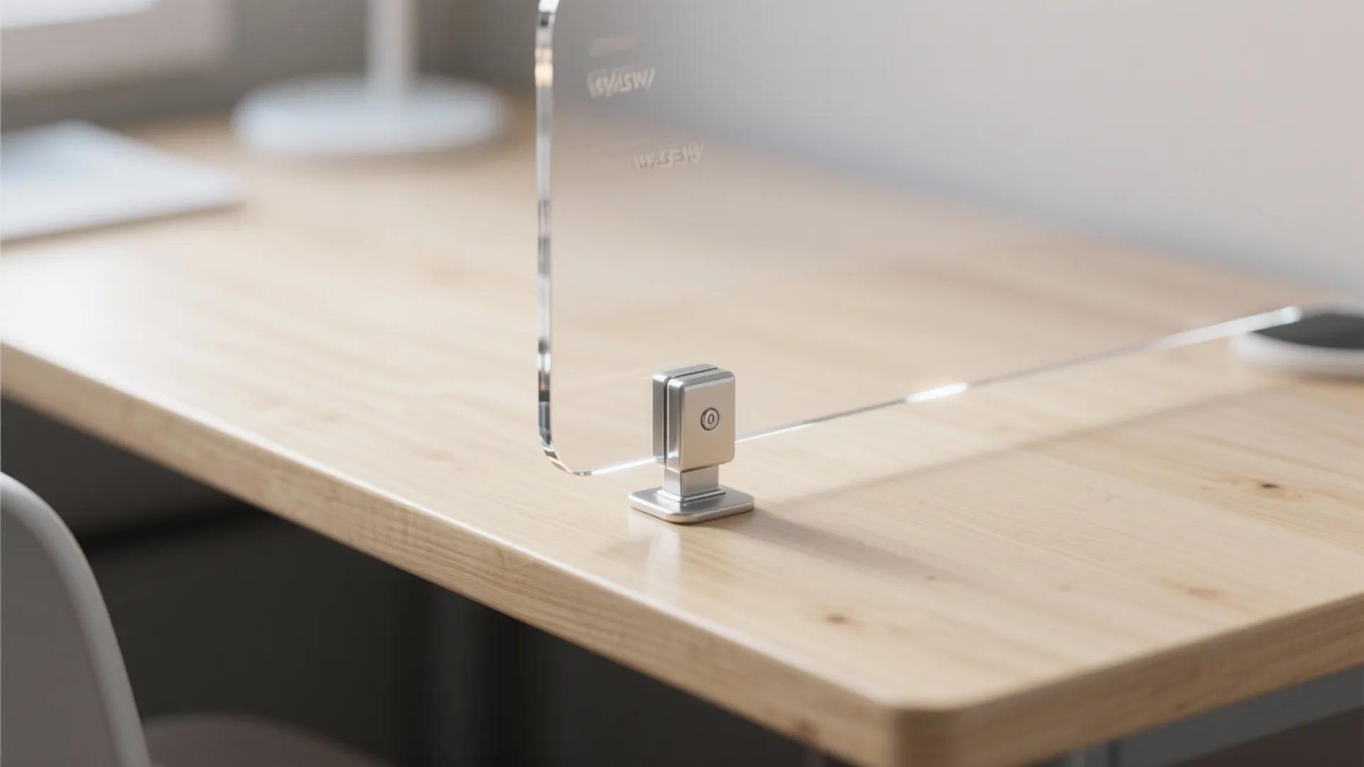 Acrylic or glass divider for a brighter focus zone