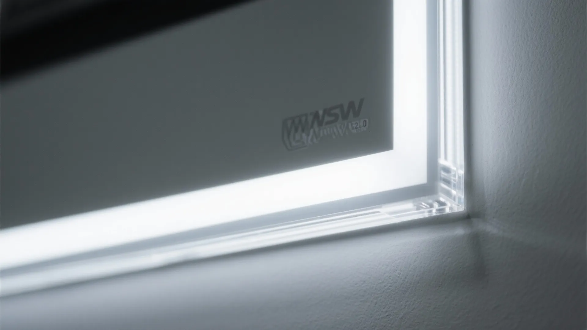 Backlit acrylic frames that float