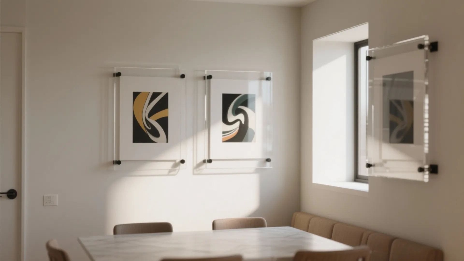 Floating Acrylic Frames to Let Walls Breathe