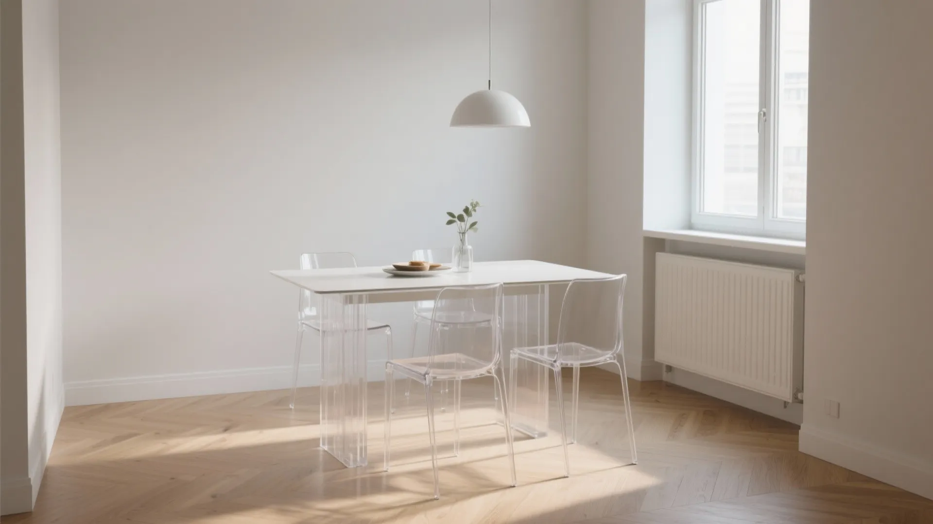 4. Glass or Acrylic Furniture