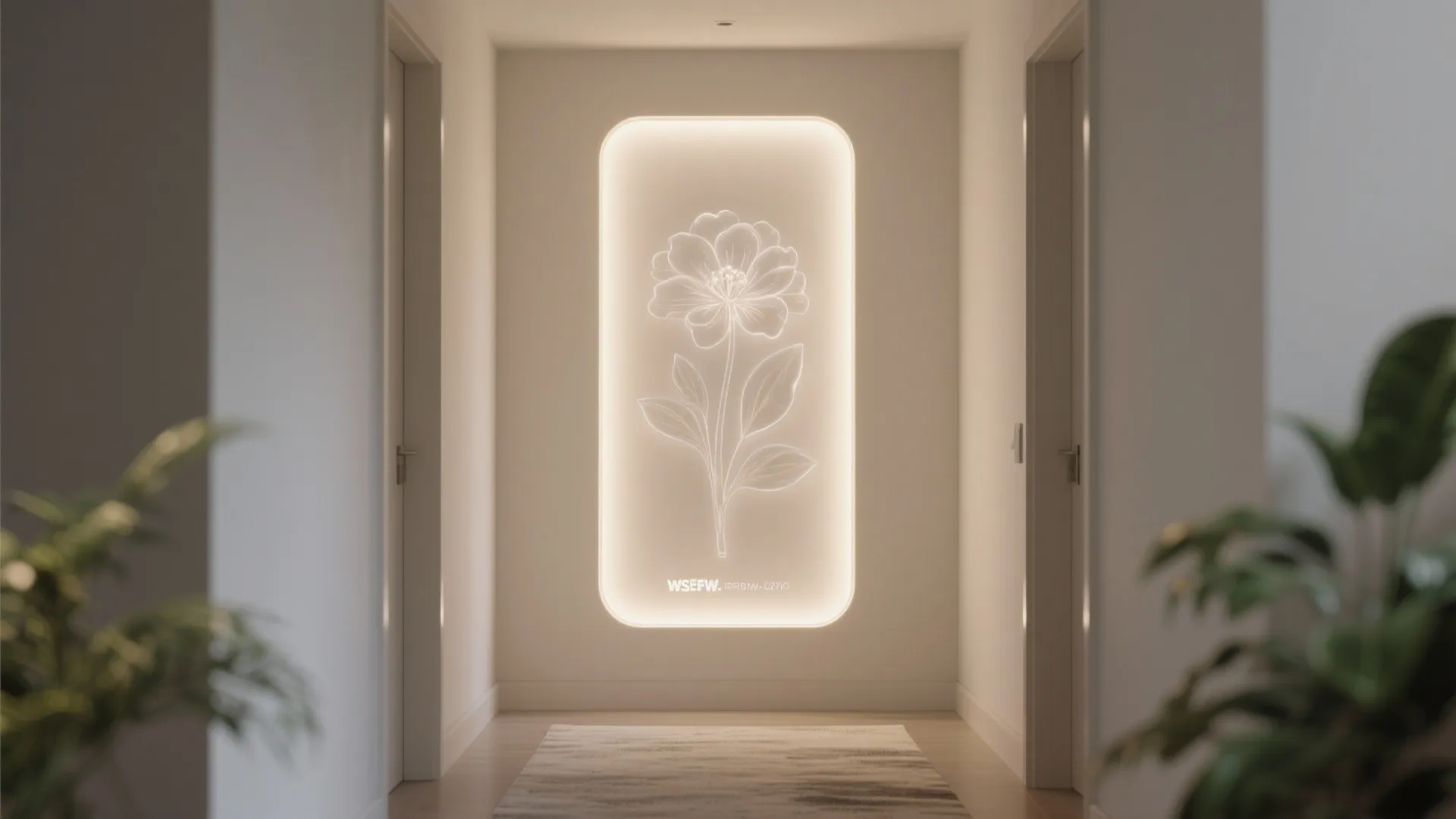 Backlit Floral Acrylic Inlay