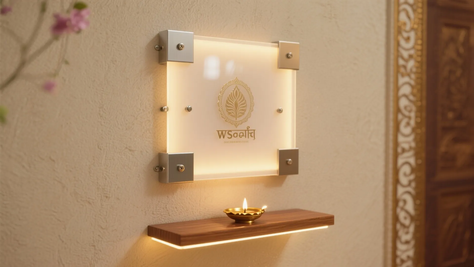 Layered Acrylic and Metal Insets for Glow and Durability