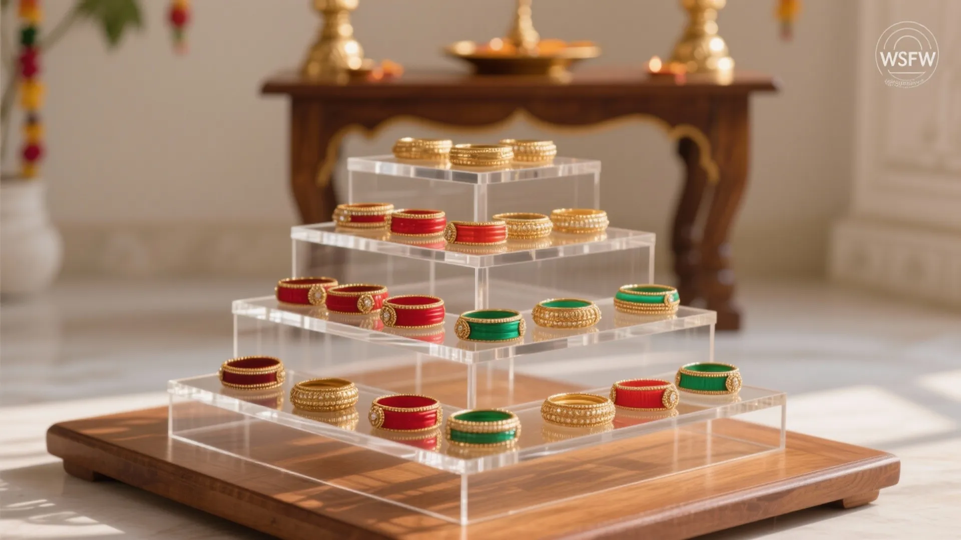 Tiered Acrylic Risers for Festive Displays