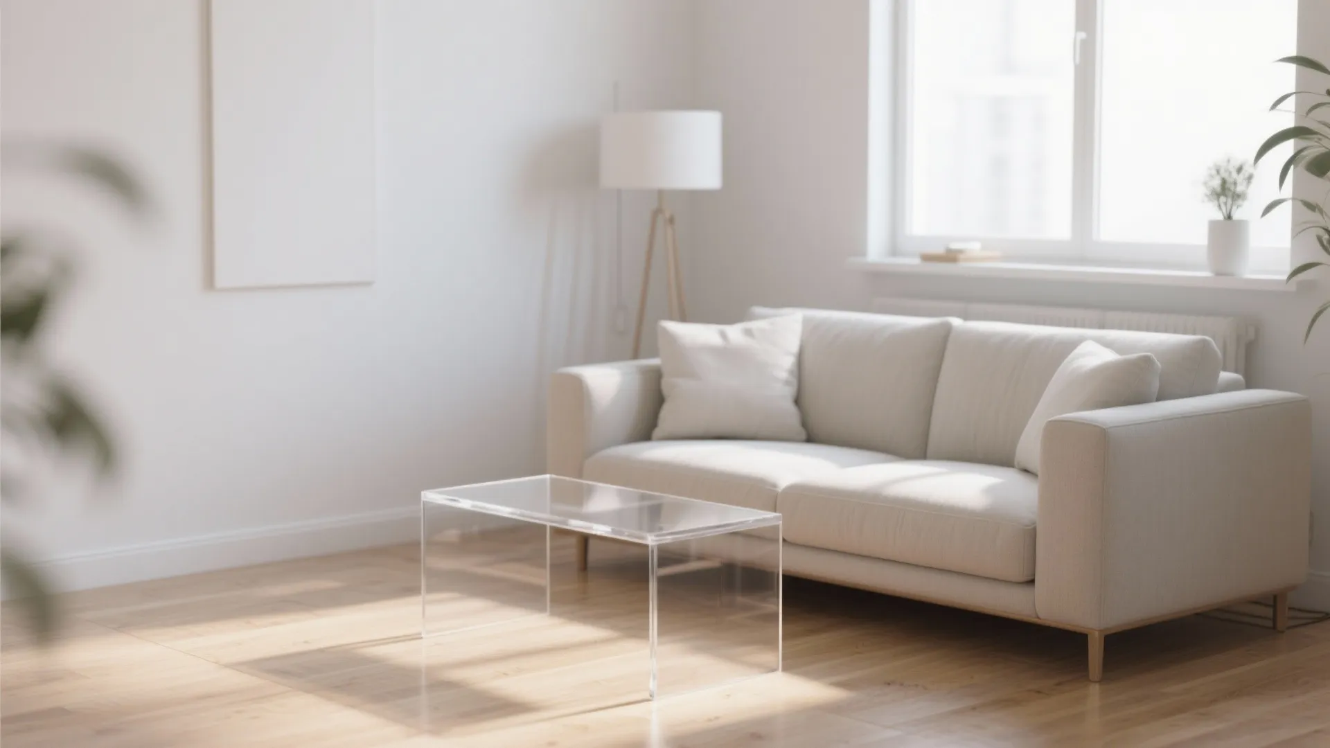 8. Glass or Acrylic Side Tables