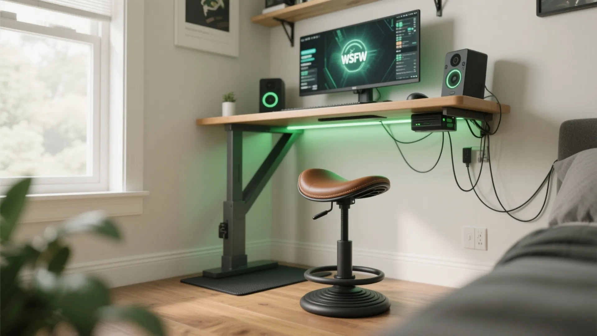 5) Hybrid stools with active sitting (saddle or wobble base)