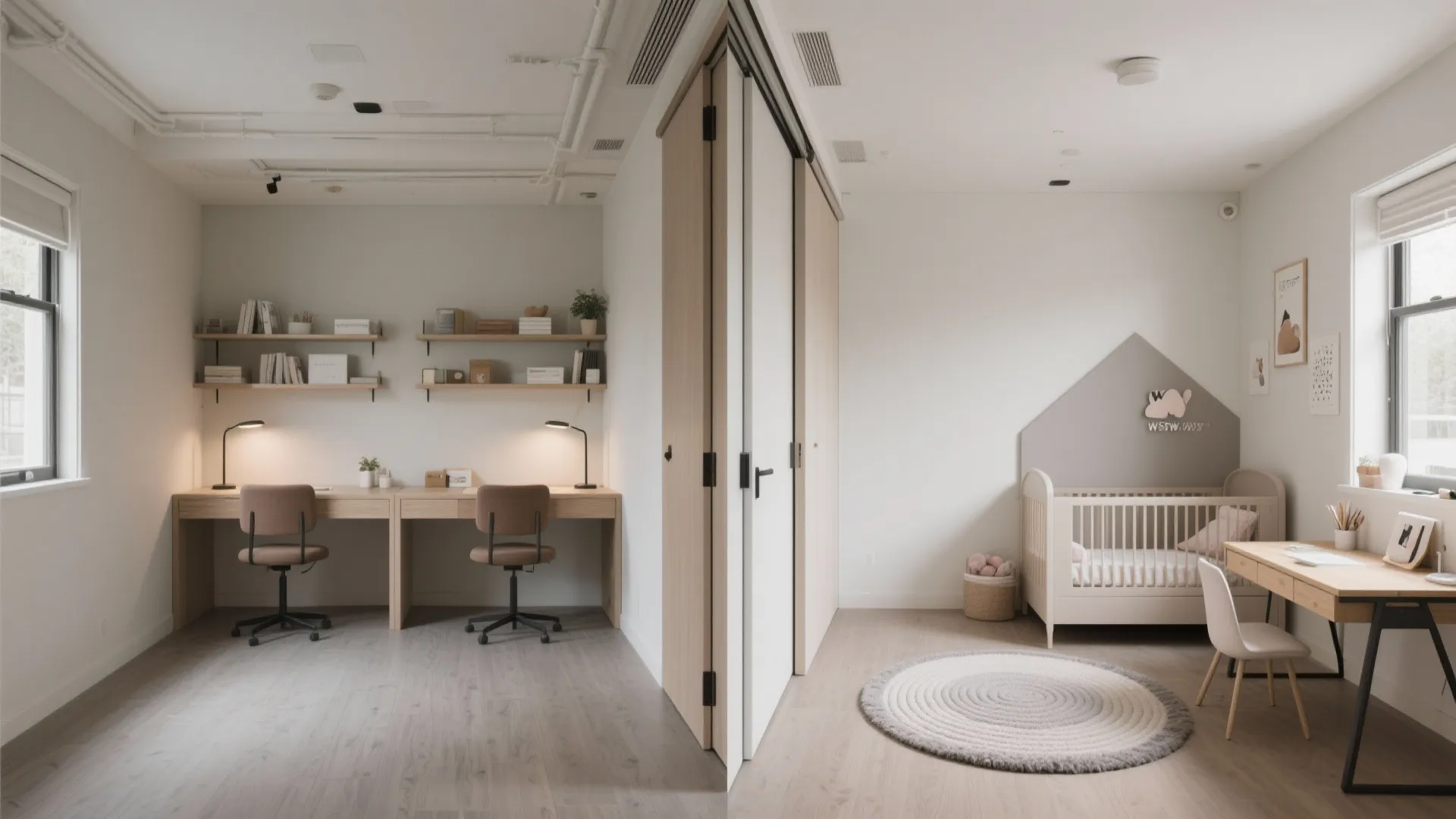 Adaptable Rooms: Study Today, Nursery Tomorrow, Studio Later