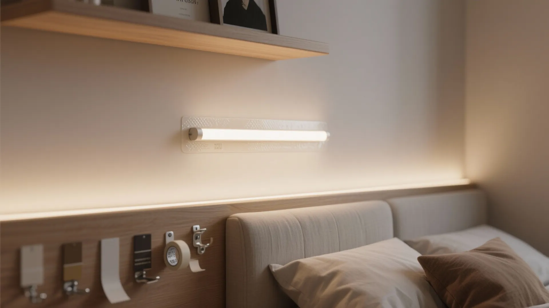 1. Adhesive LED Strip Sconces