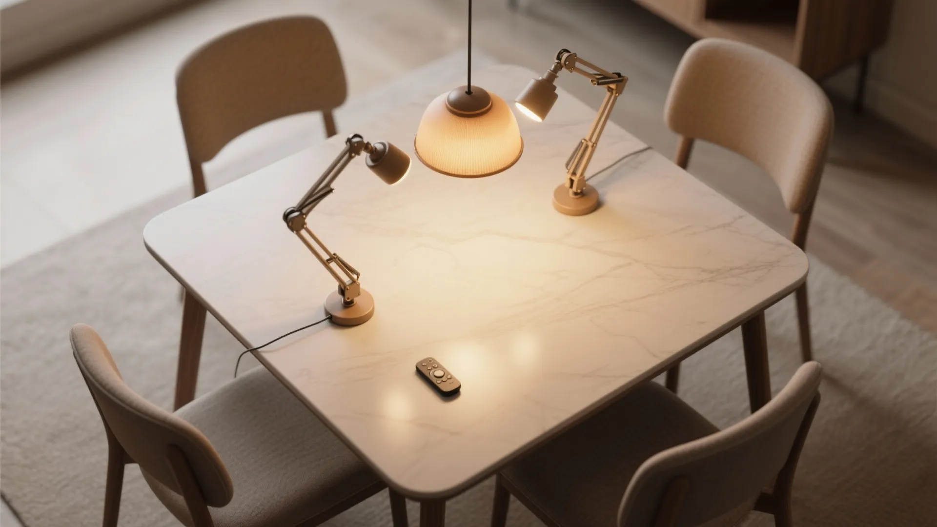 5. Adjustable mini-chandelier with dimmer