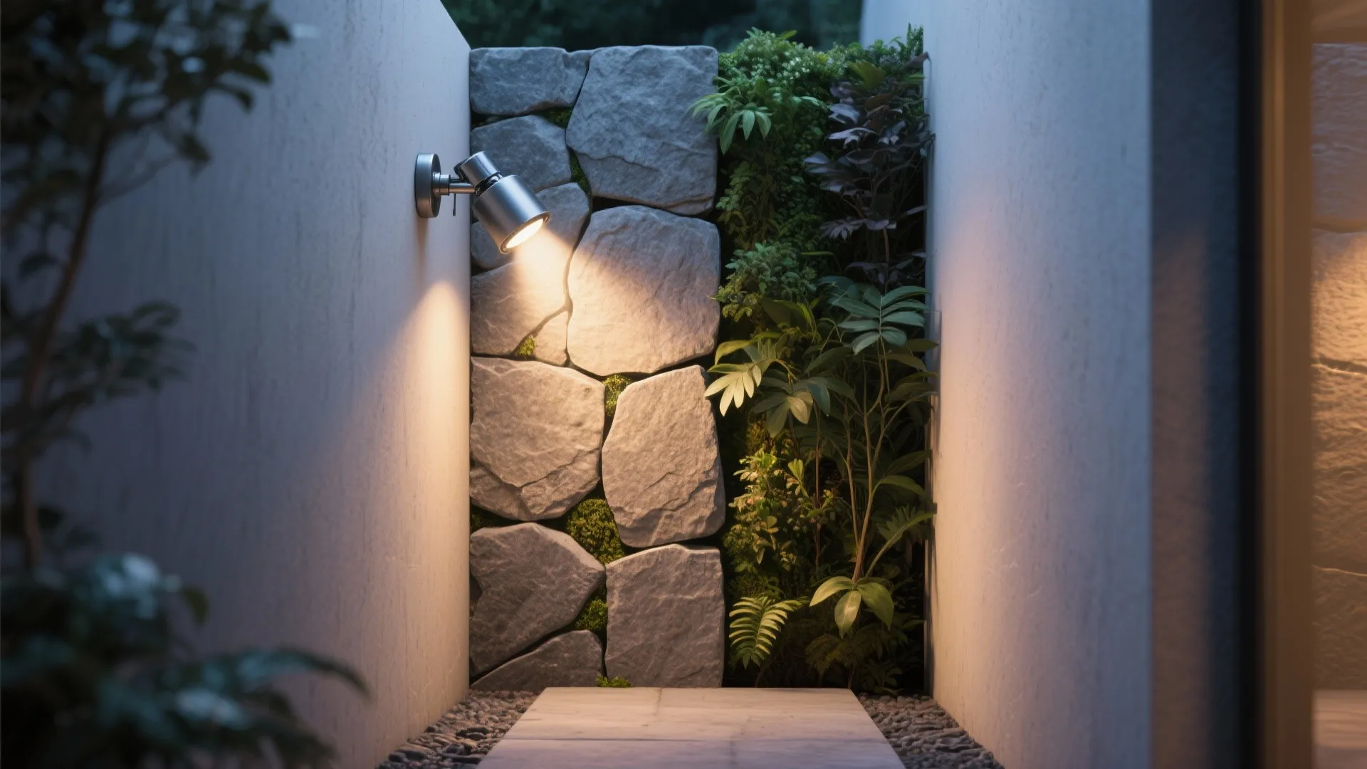 3. Adjustable in-wall fixtures for flexible accents