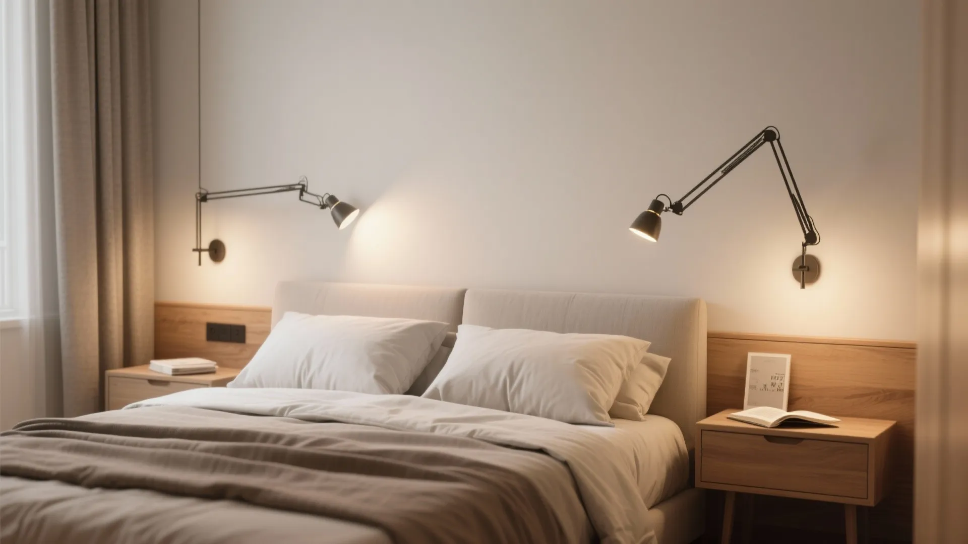 Adjustable arm sconces for flexible task and ambient lighting