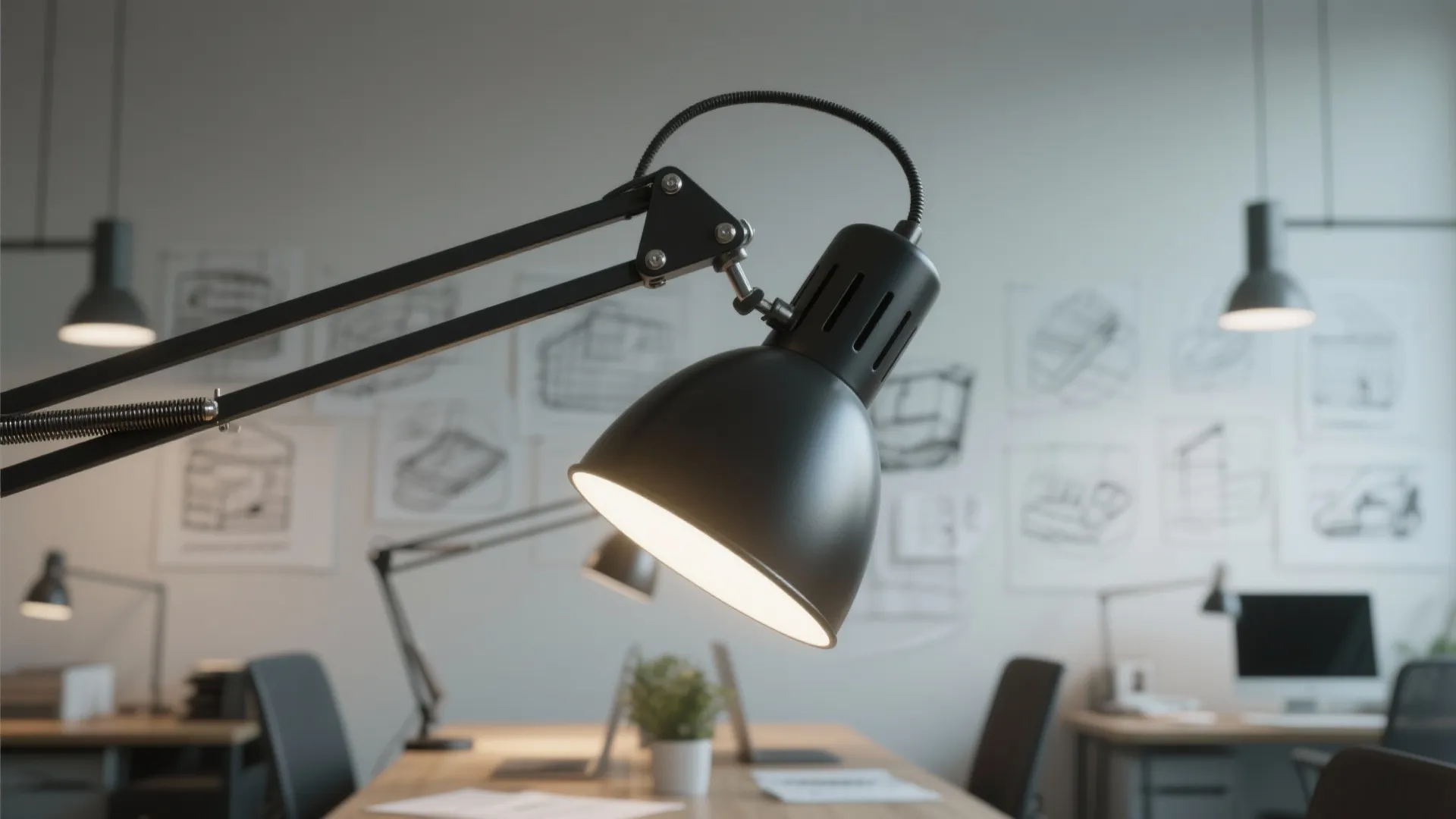 3. Adjustable Arm Pendants