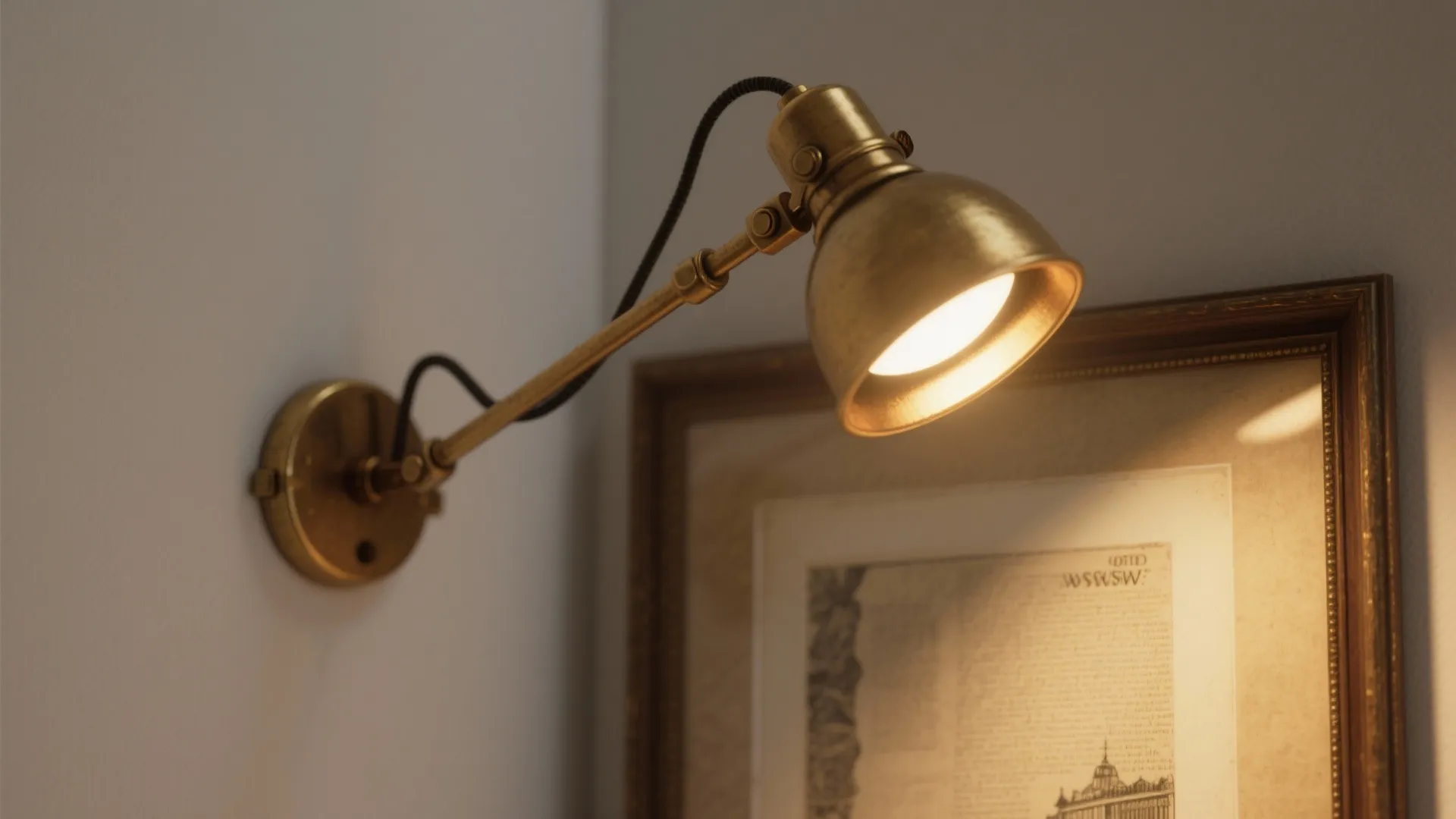 1. Picture lights with adjustable arms