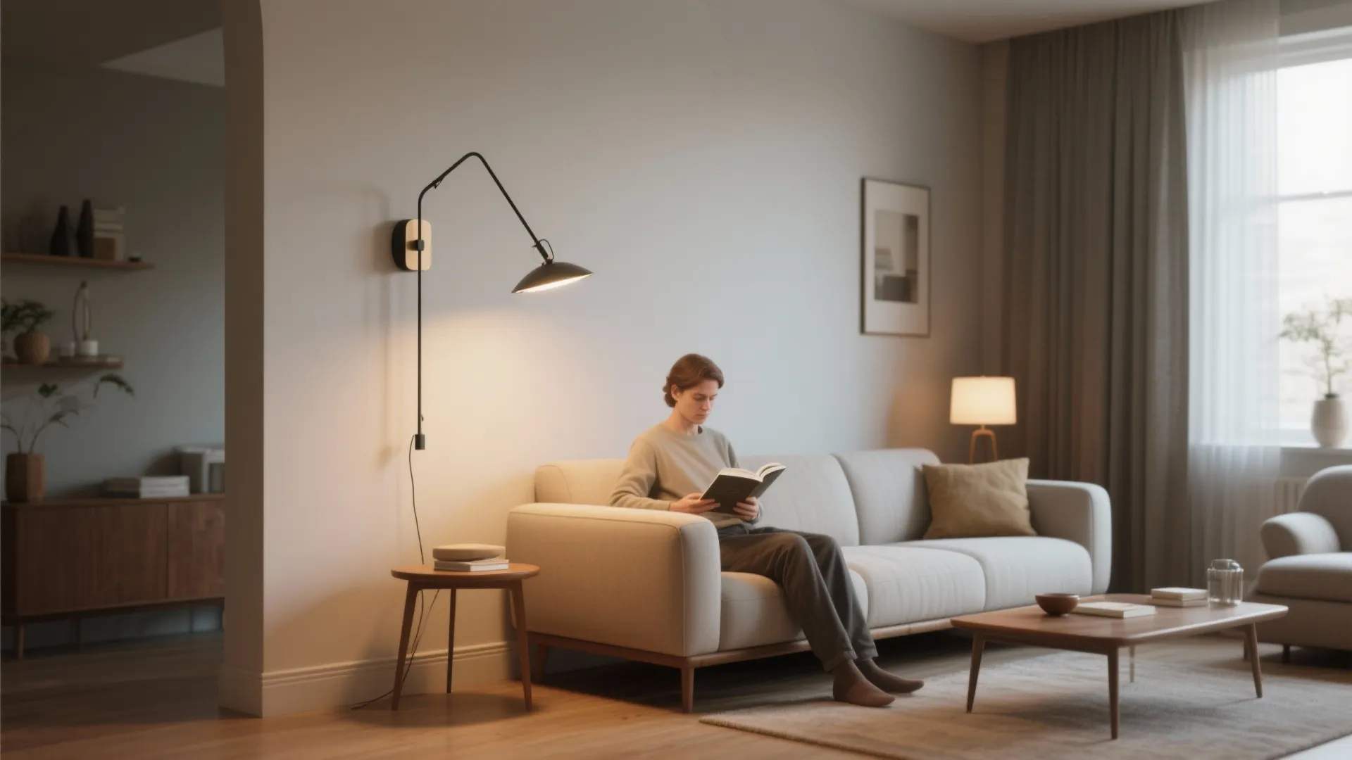 2. Adjustable Arm Swing Sconces