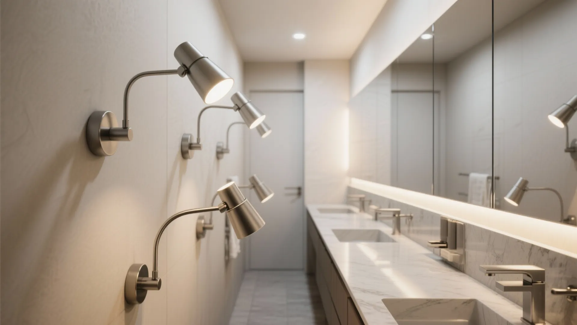 3. Adjustable Arm Sconces in a Cluster