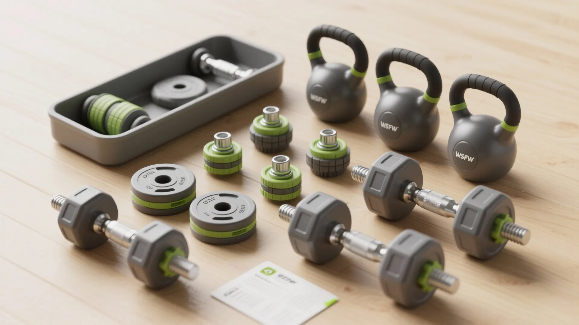 2. Stackable dumbbells & adjustable kettlebells