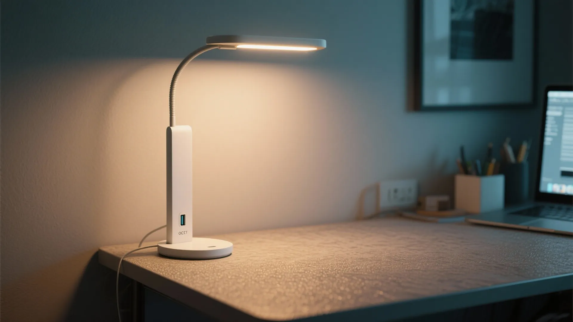 4. Minimal Desk Lamp with Adjustable Arm