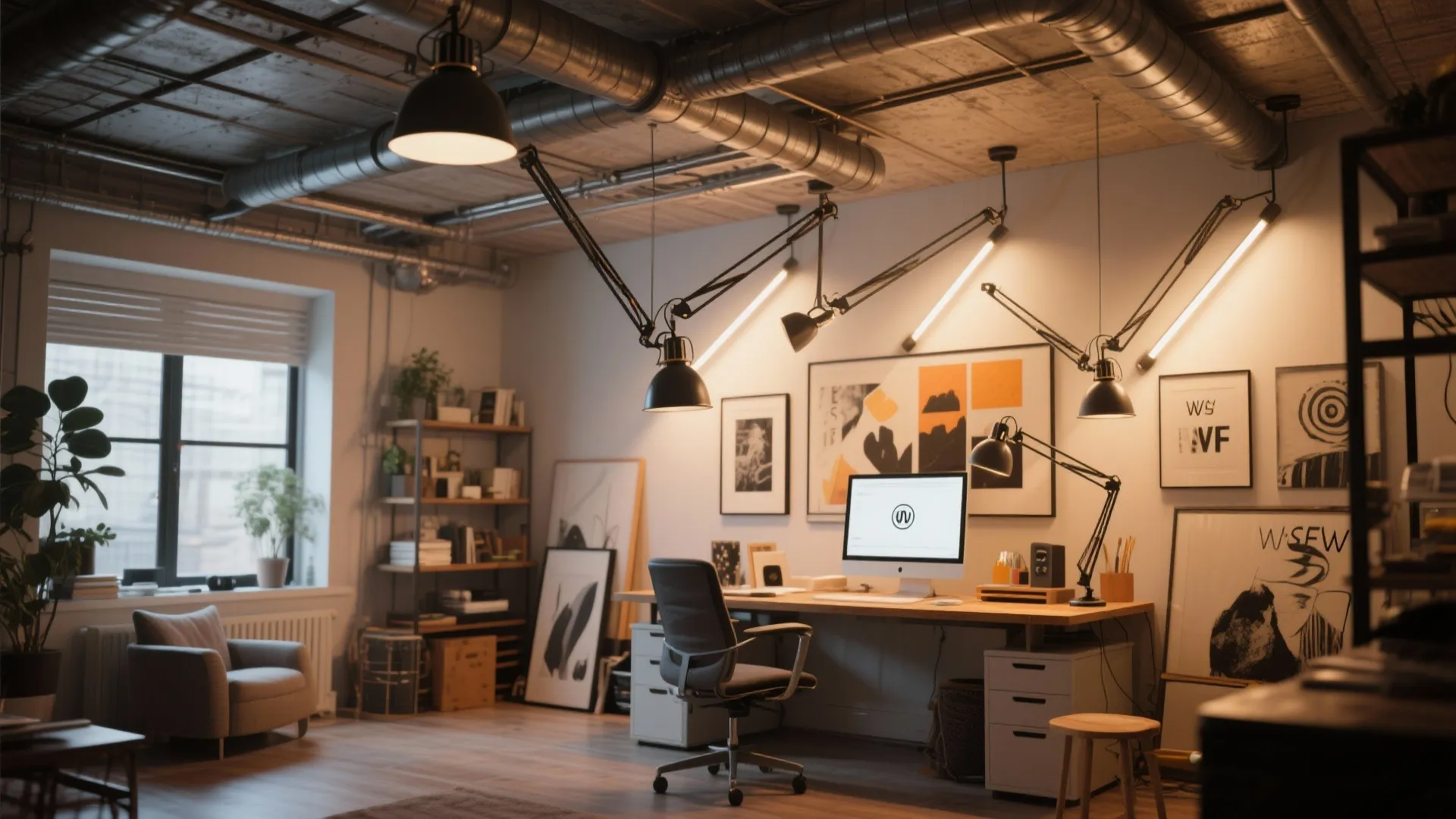 6. Adjustable Ceiling-Mounted Lamps