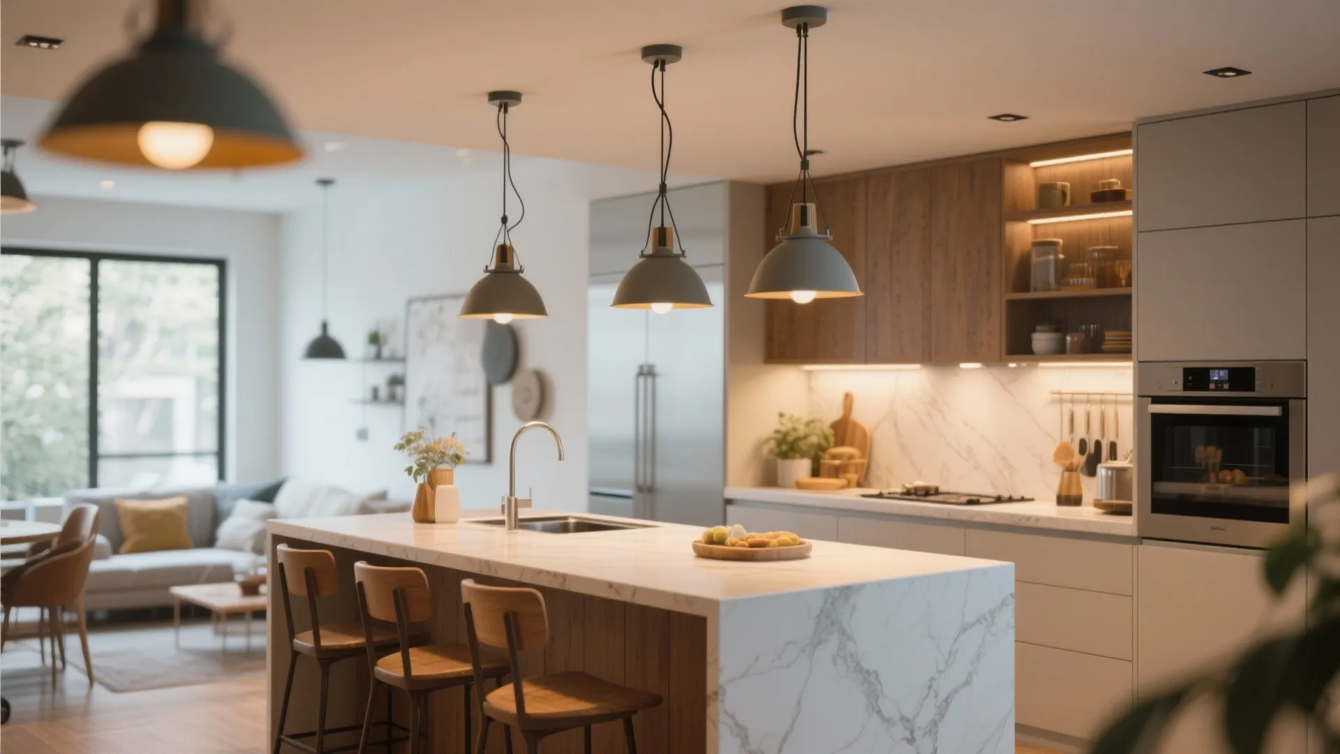 10. Adjustable Height Pendants